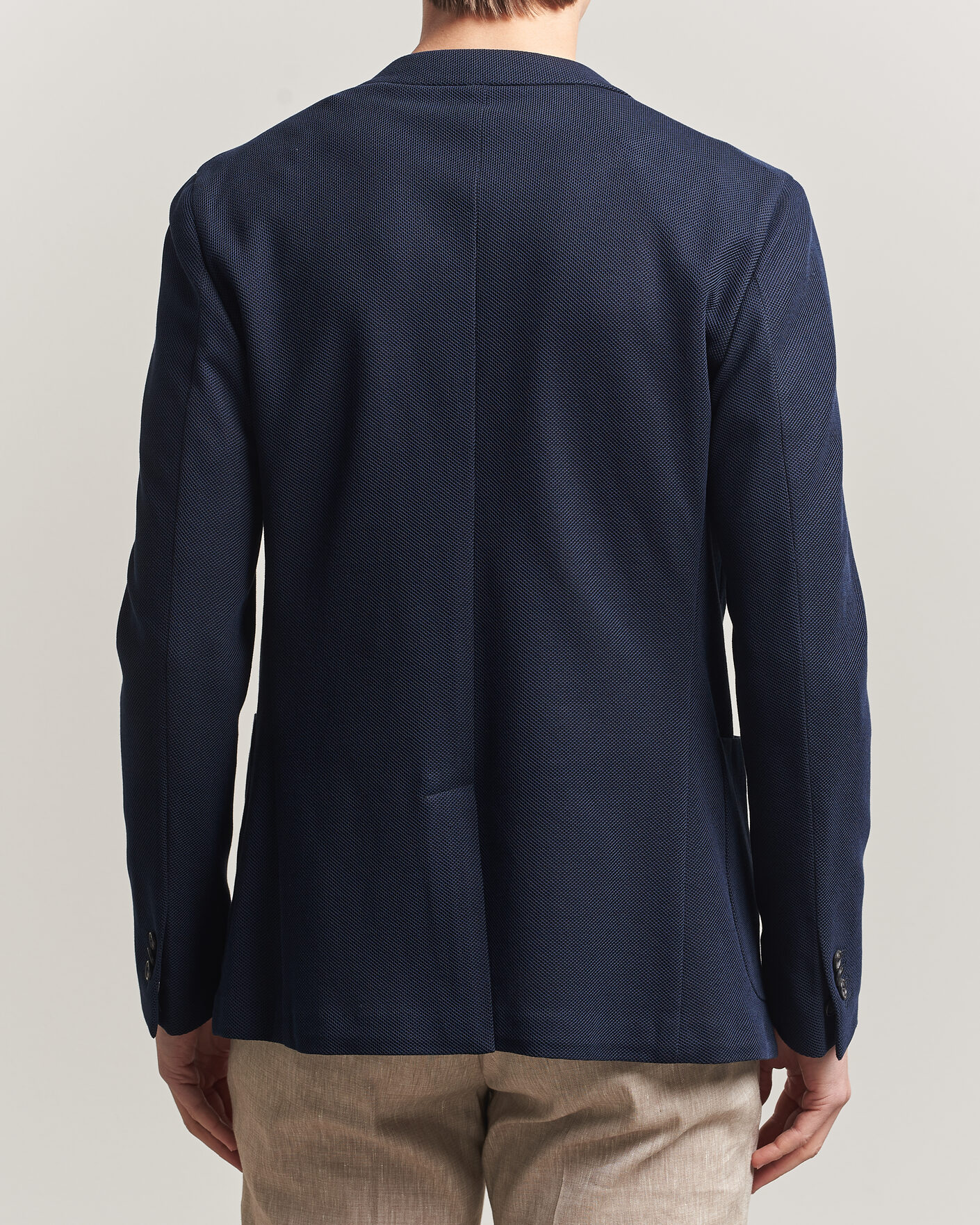 Herr | Kavajer | Incotex | Unconstructed Jersey Blazer Navy