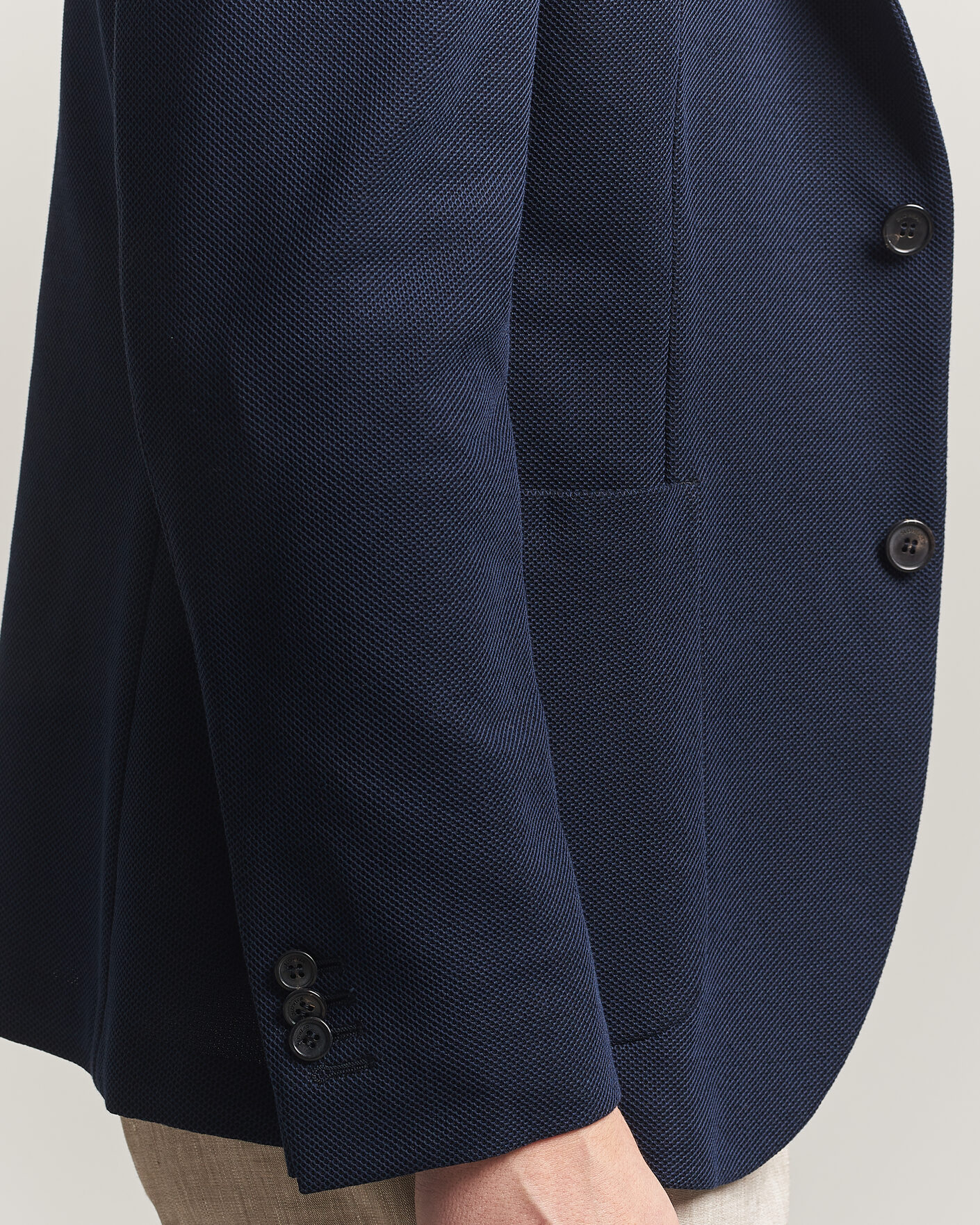 Herr | Kavajer | Incotex | Unconstructed Jersey Blazer Navy