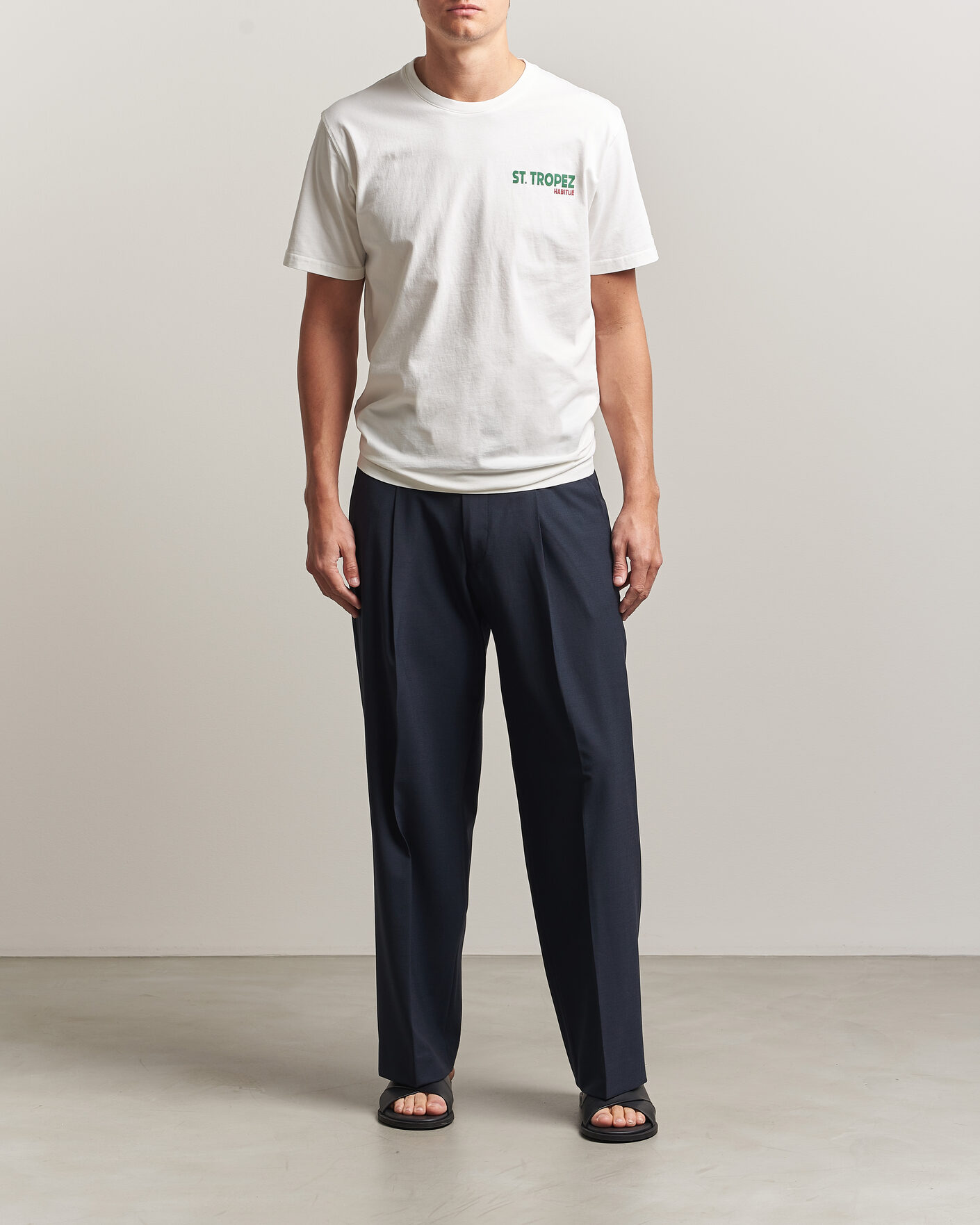 Herr | T-Shirts | MC2 Saint Barth | Back Printed Cotton T-Shirt St Tropez Sun
