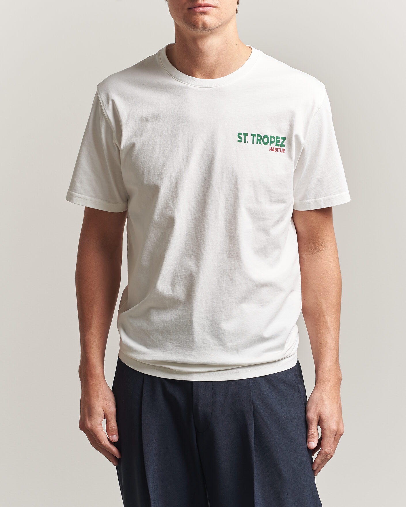 Herr | T-Shirts | MC2 Saint Barth | Back Printed Cotton T-Shirt St Tropez Sun