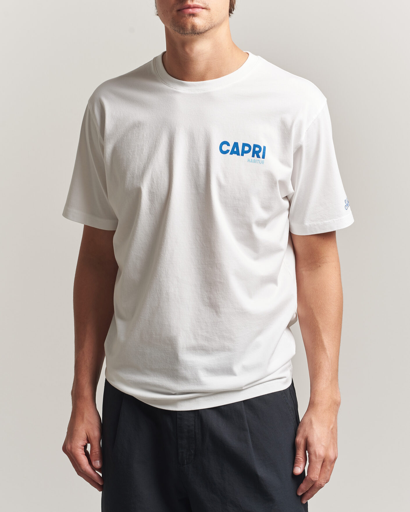 Herr | T-Shirts | MC2 Saint Barth | Back Printed Cotton T-Shirt Capri Summer