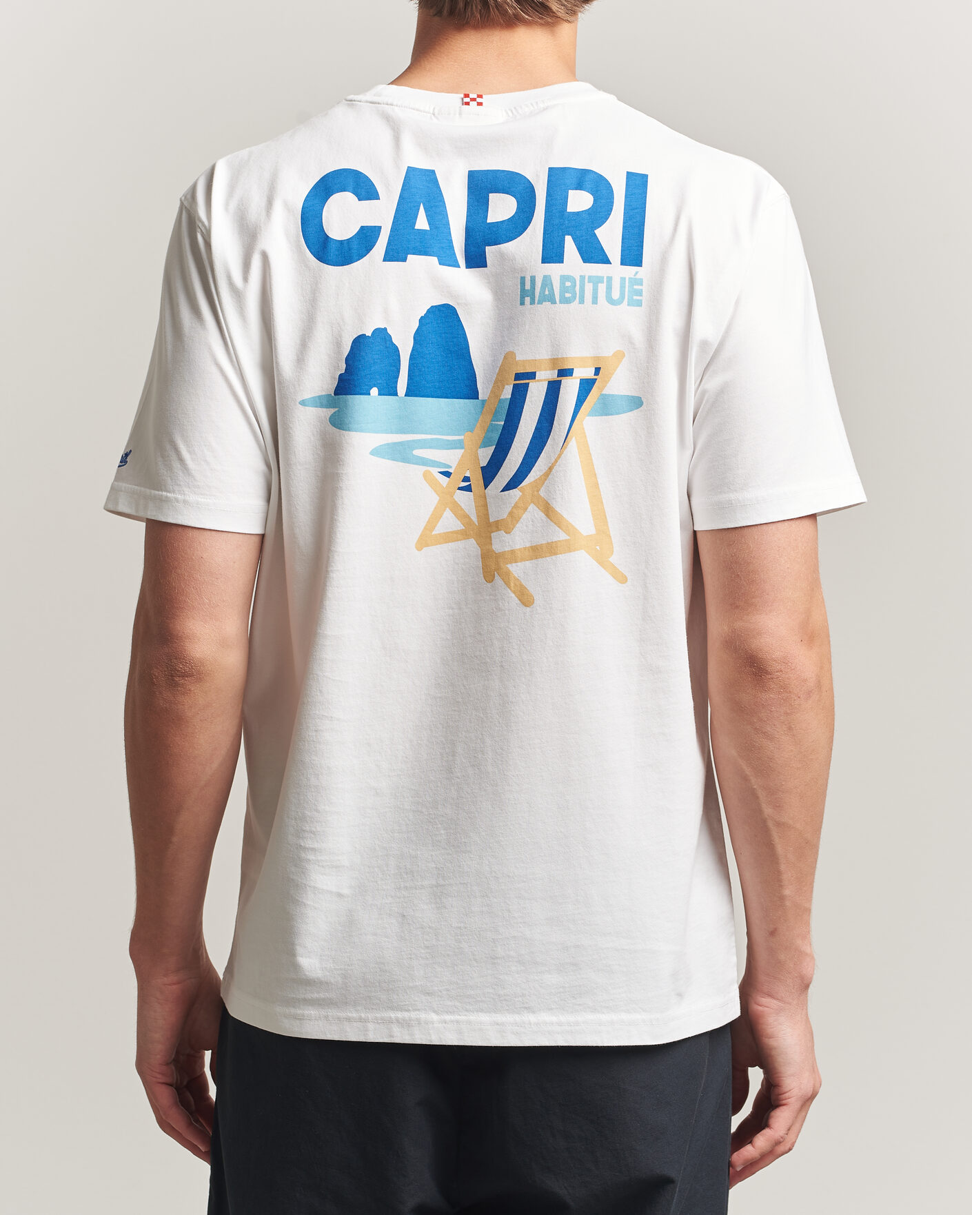 Herr | T-Shirts | MC2 Saint Barth | Back Printed Cotton T-Shirt Capri Summer