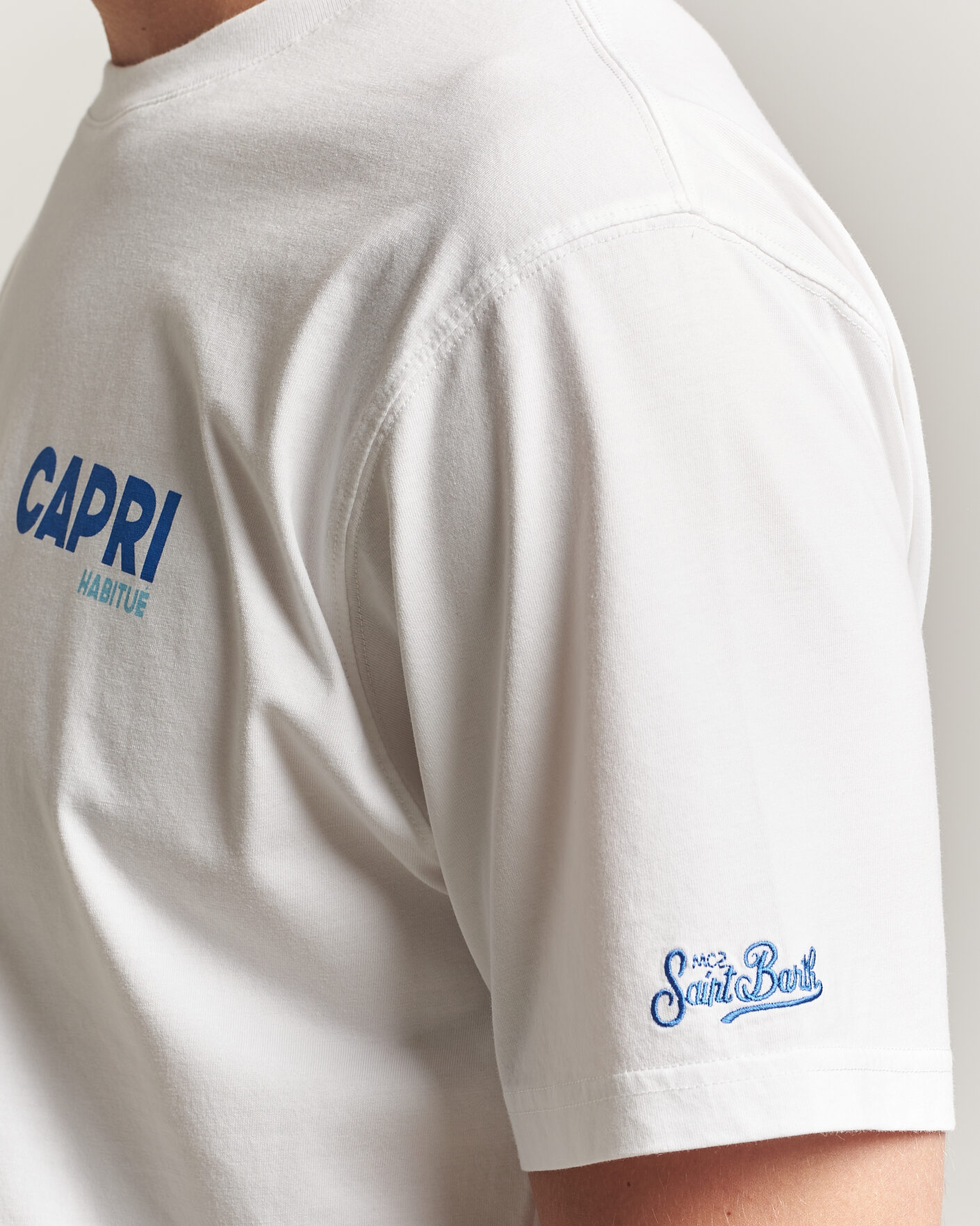 Herr | T-Shirts | MC2 Saint Barth | Back Printed Cotton T-Shirt Capri Summer