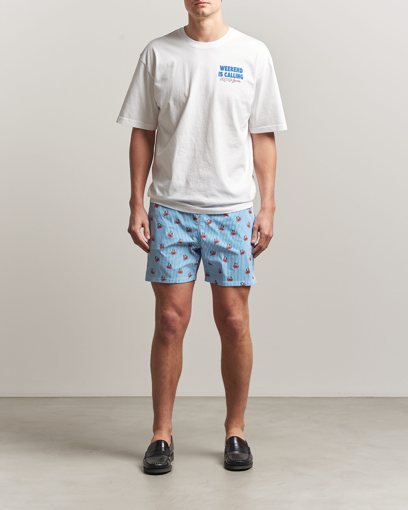 Herr | T-Shirts | MC2 Saint Barth | Back Printed Cotton T-Shirt Weekend Jet