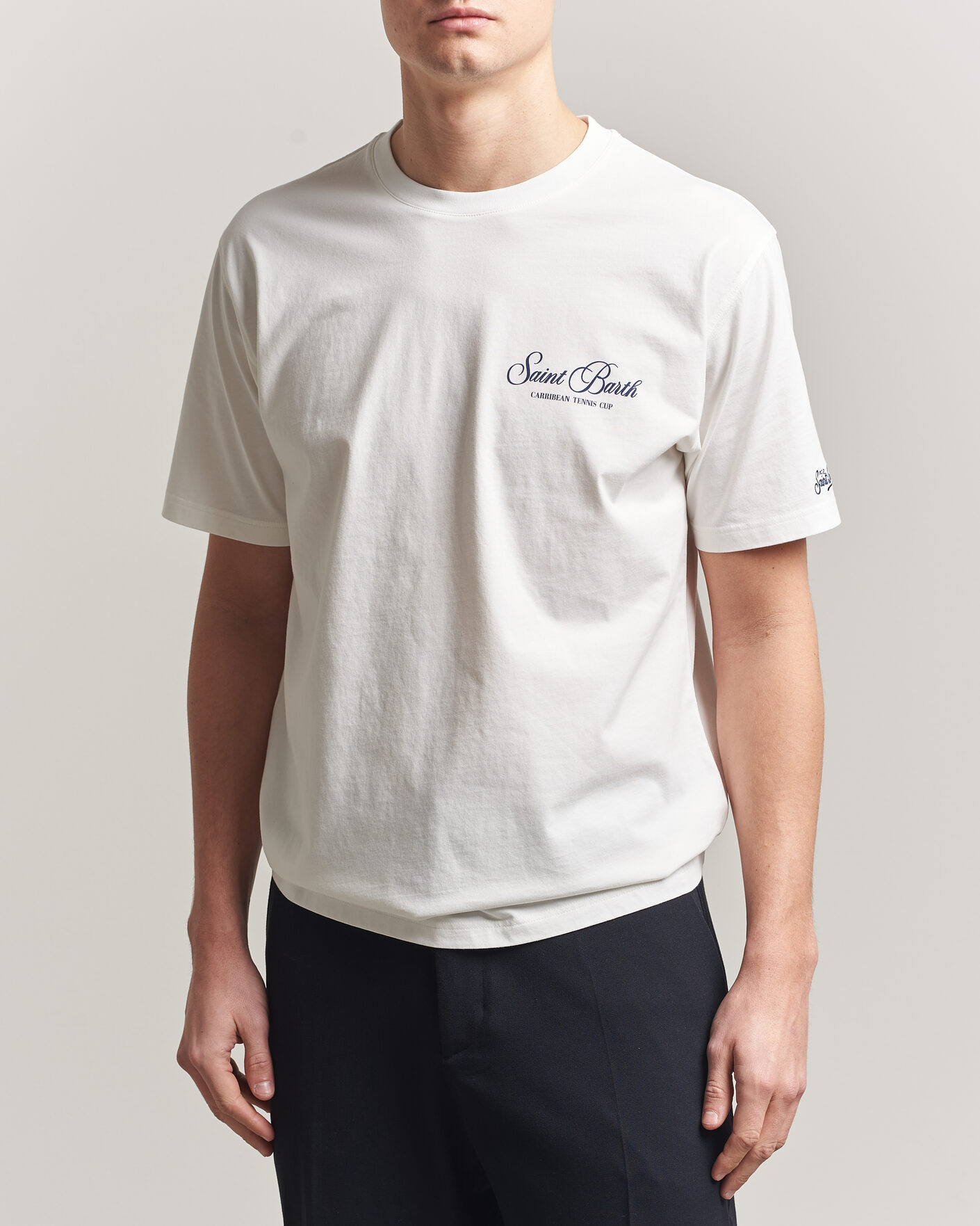 Herr | T-Shirts | MC2 Saint Barth | Back Printed Cotton T-Shirt Gustavia Cup