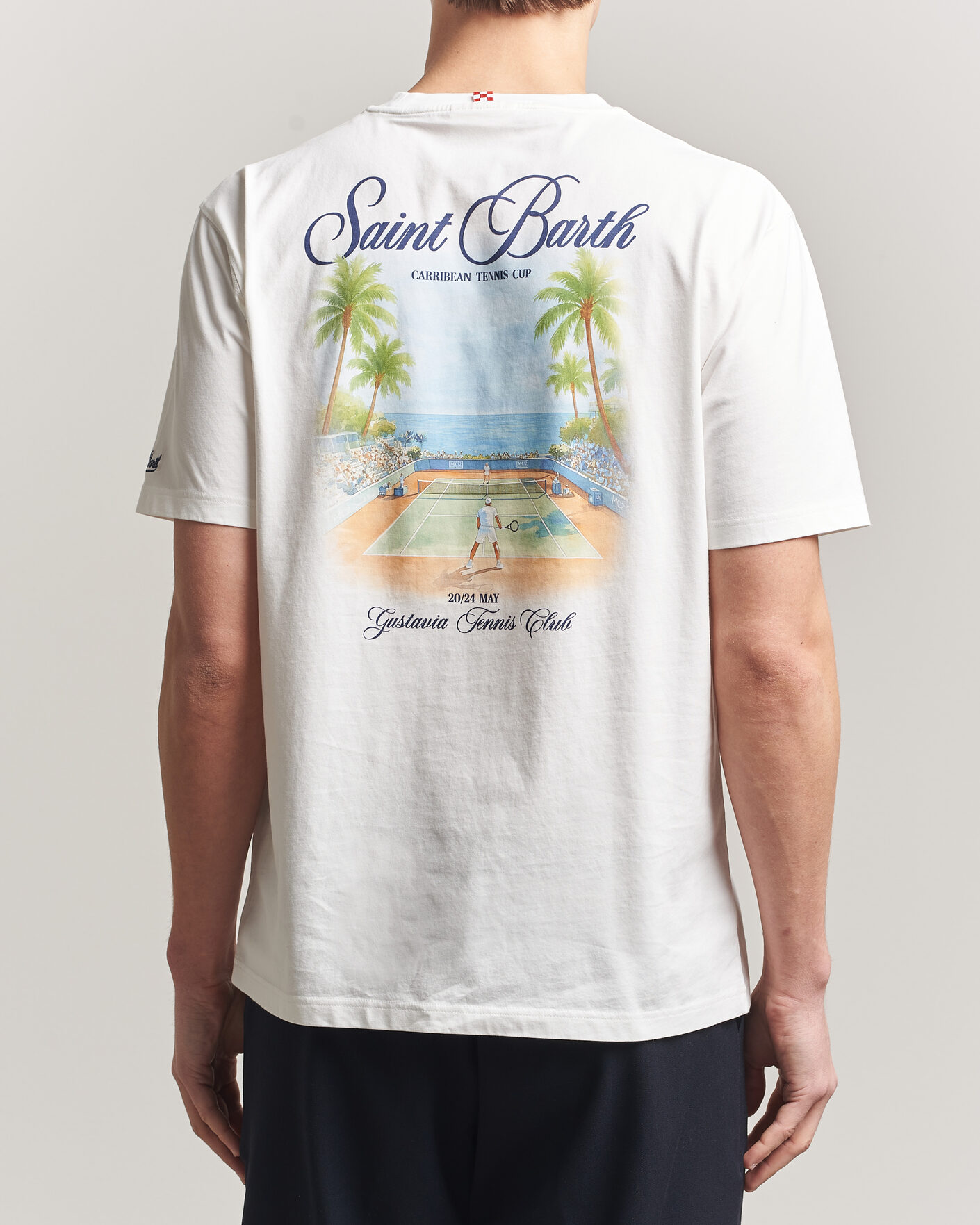 Herr | T-Shirts | MC2 Saint Barth | Back Printed Cotton T-Shirt Gustavia Cup
