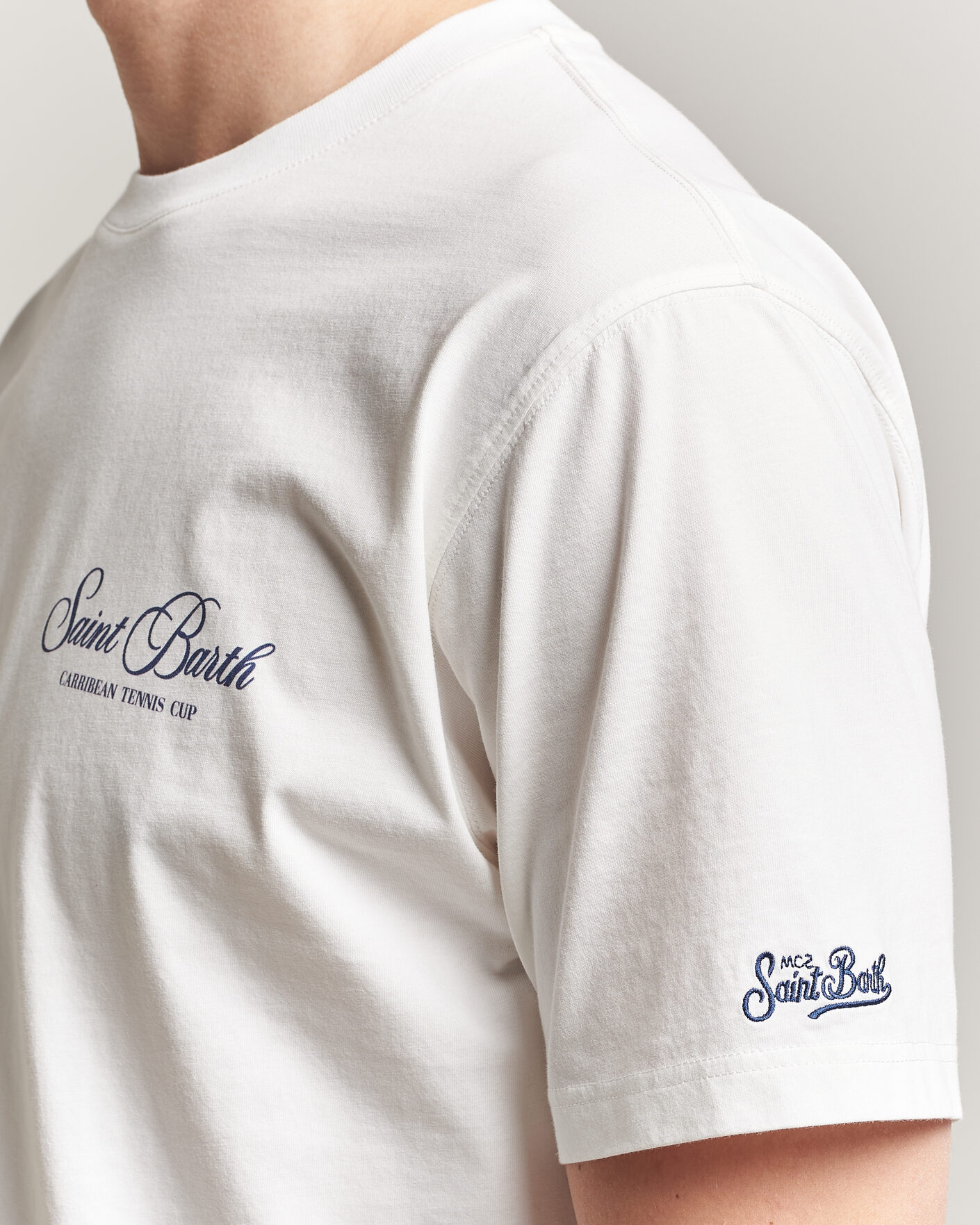 Herr | T-Shirts | MC2 Saint Barth | Back Printed Cotton T-Shirt Gustavia Cup