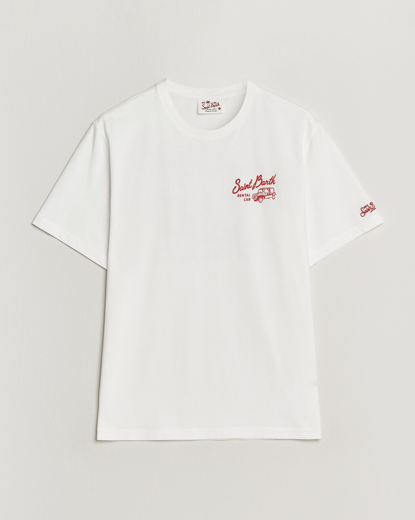 Herr | T-Shirts | MC2 Saint Barth | Back Printed Cotton T-Shirt Rental Car