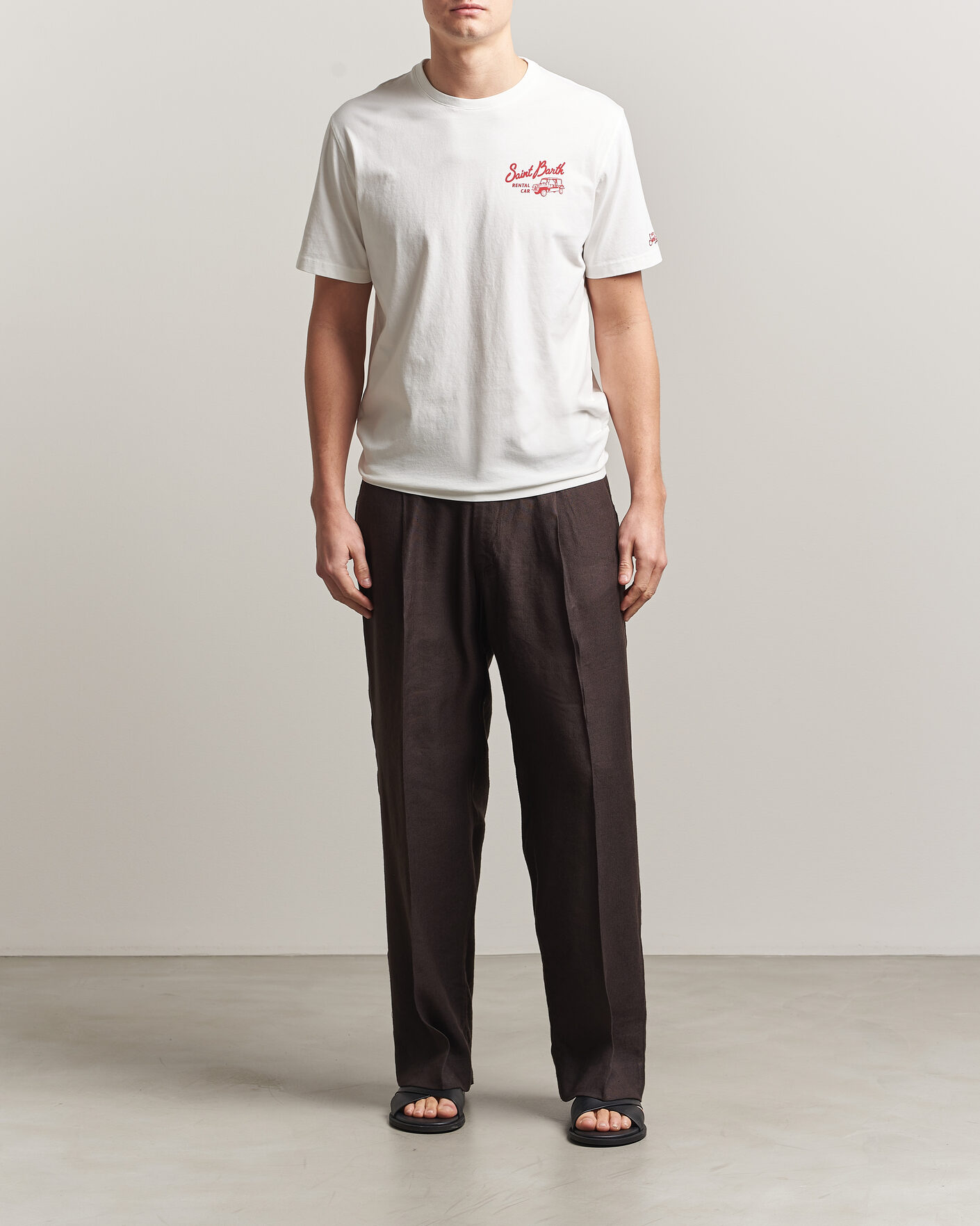 Herr | T-Shirts | MC2 Saint Barth | Back Printed Cotton T-Shirt Rental Car