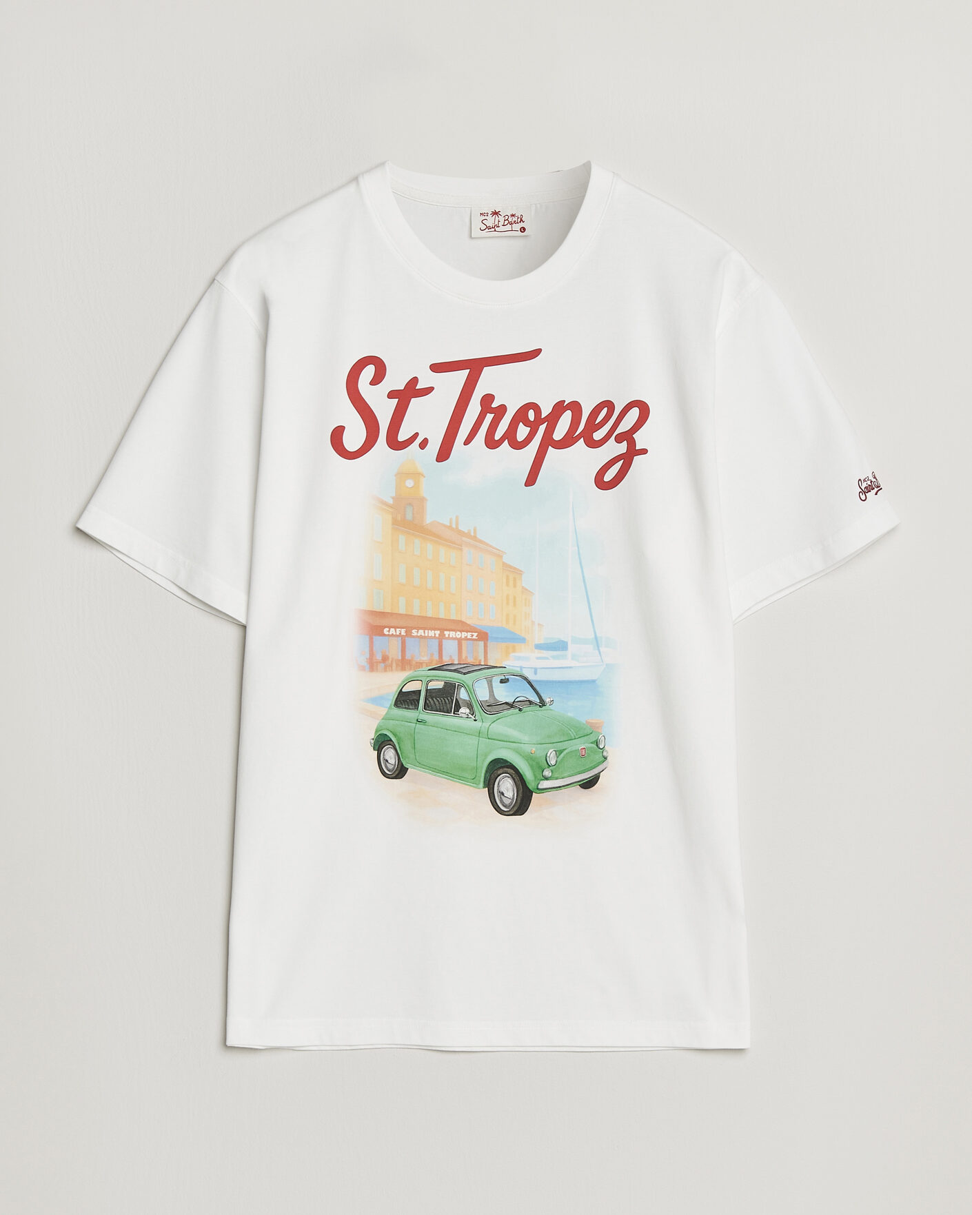 Herr | T-Shirts | MC2 Saint Barth | Printed Cotton T-Shirt St Tropez Car