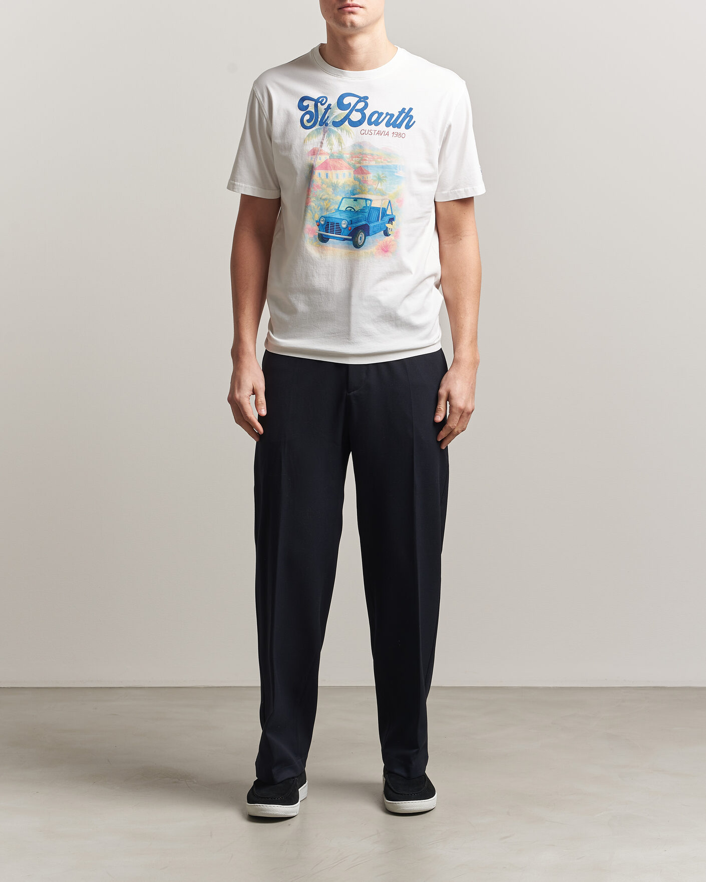 Herr | T-Shirts | MC2 Saint Barth | Printed Cotton T-Shirt Ibiscus Car