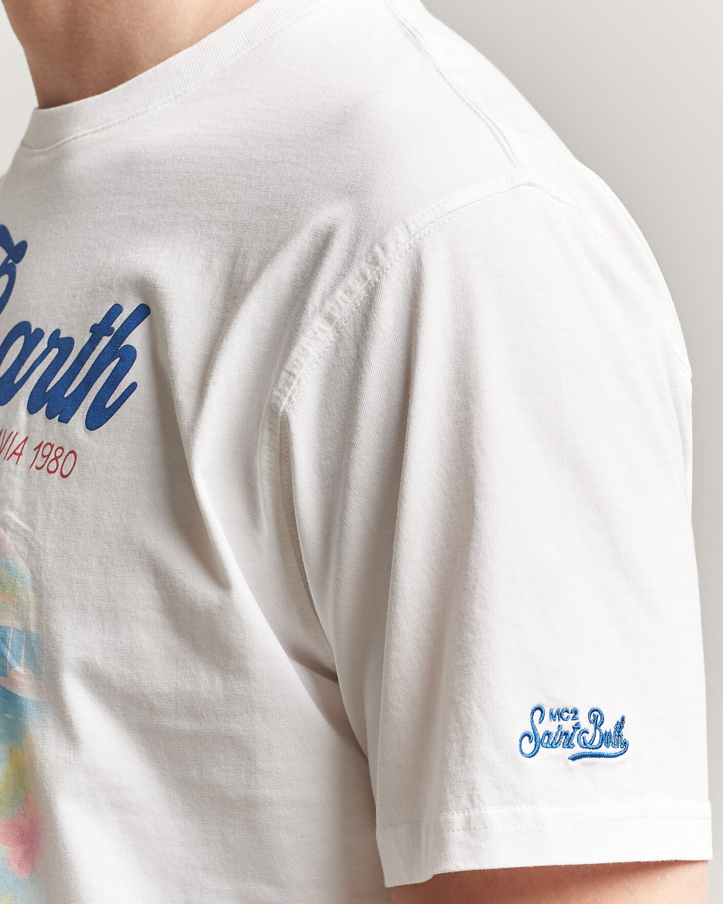 Herr | T-Shirts | MC2 Saint Barth | Printed Cotton T-Shirt Ibiscus Car