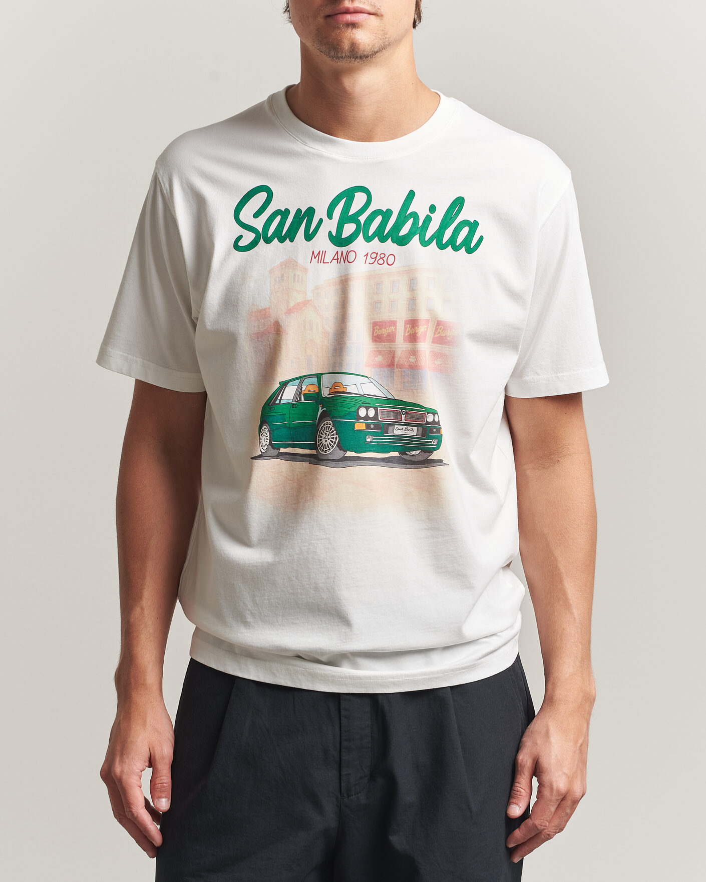 Herr | T-Shirts | MC2 Saint Barth | Printed Cotton T-Shirt San Babila Car