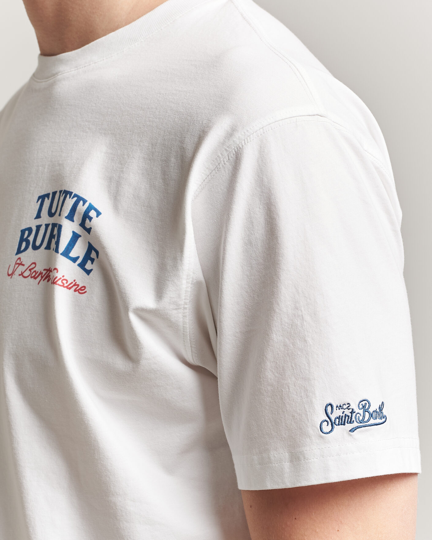Herr | T-Shirts | MC2 Saint Barth | Back Printed Cotton T-Shirt Bufale
