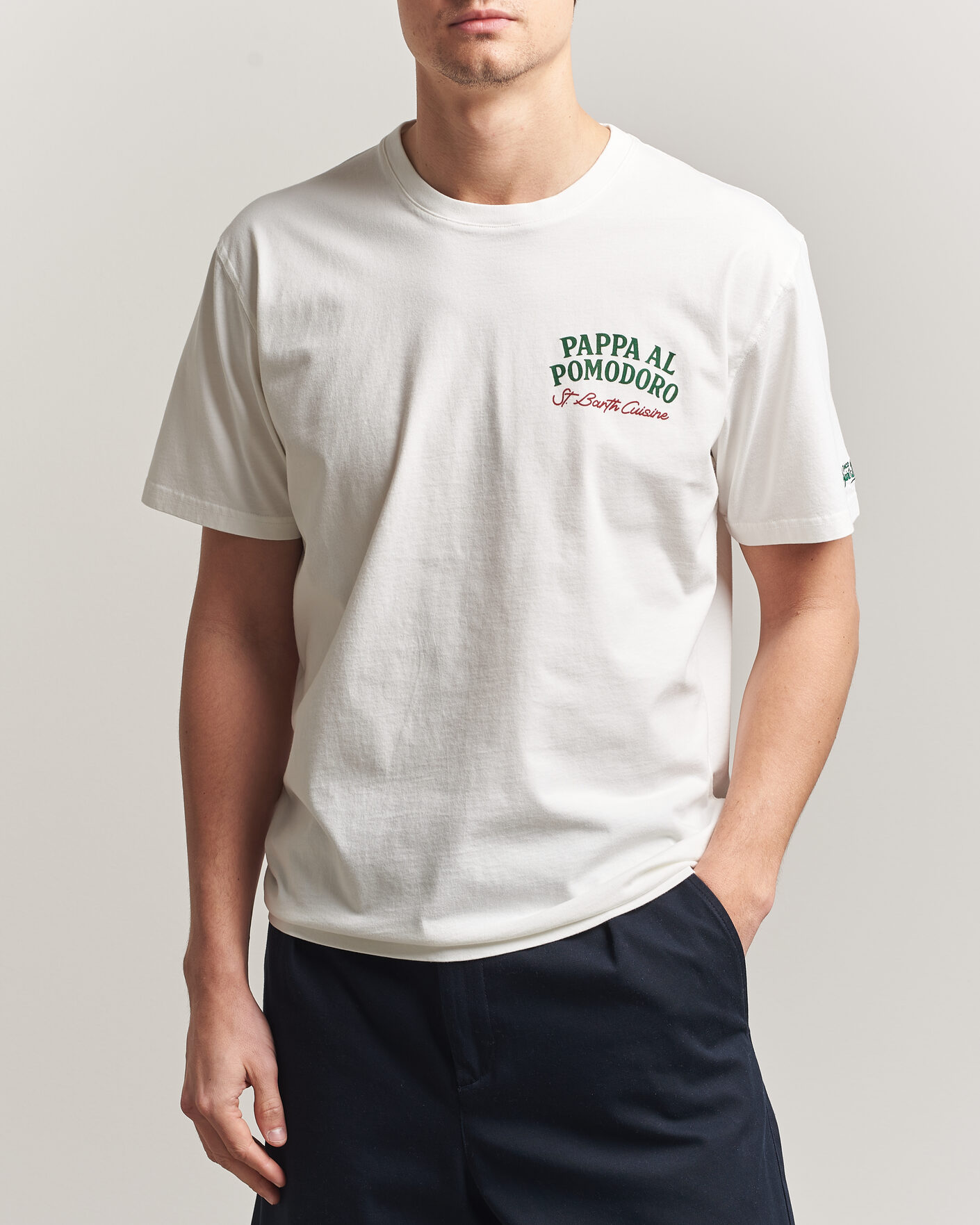 Herr | T-Shirts | MC2 Saint Barth | Back Printed Cotton T-Shirt Pappa Pomodoro