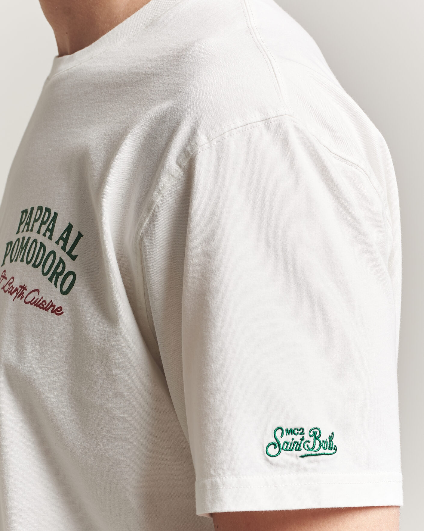 Herr | T-Shirts | MC2 Saint Barth | Back Printed Cotton T-Shirt Pappa Pomodoro