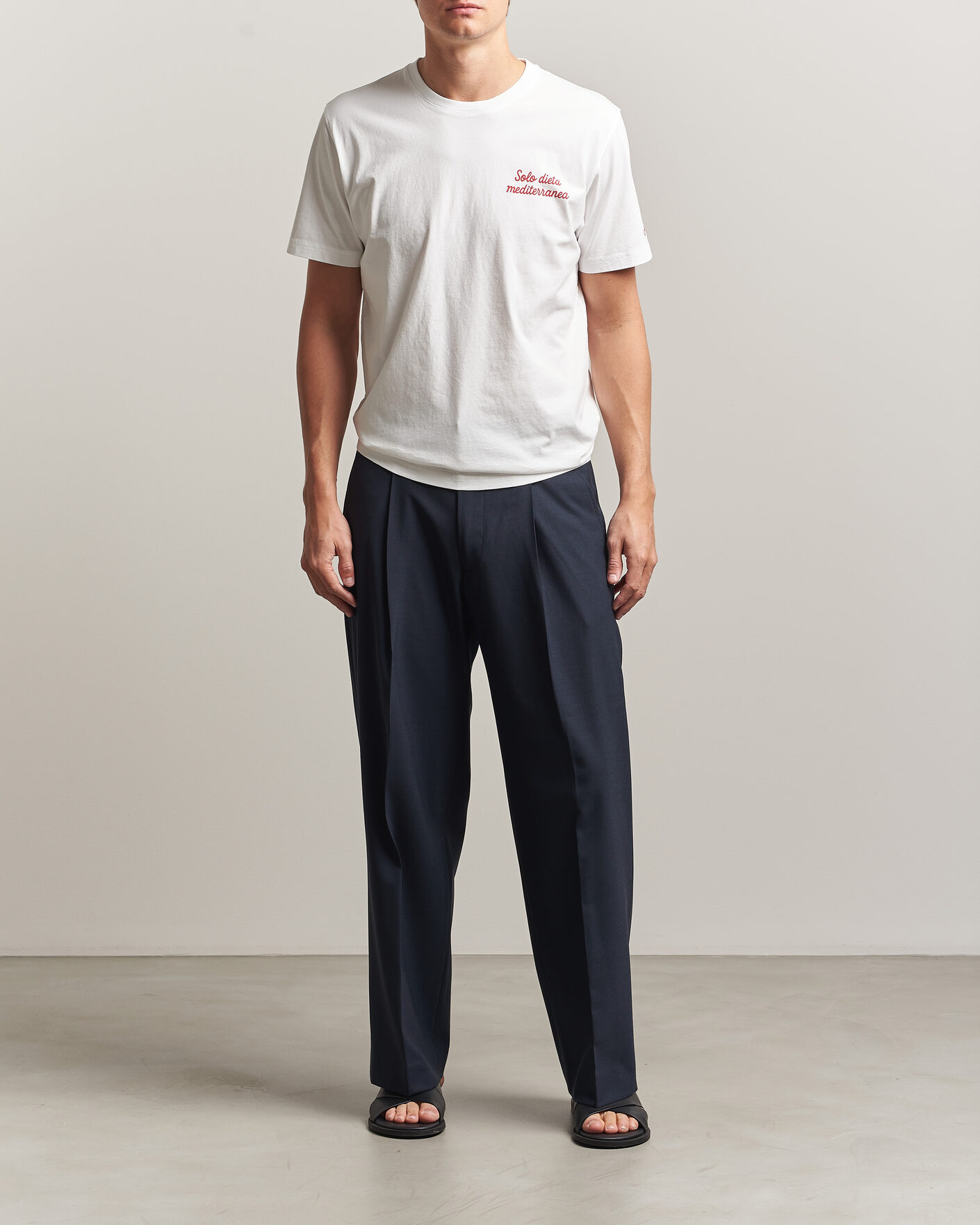 Herr | T-Shirts | MC2 Saint Barth | Back Printed Cotton T-Shirt Dieta Mediterranea