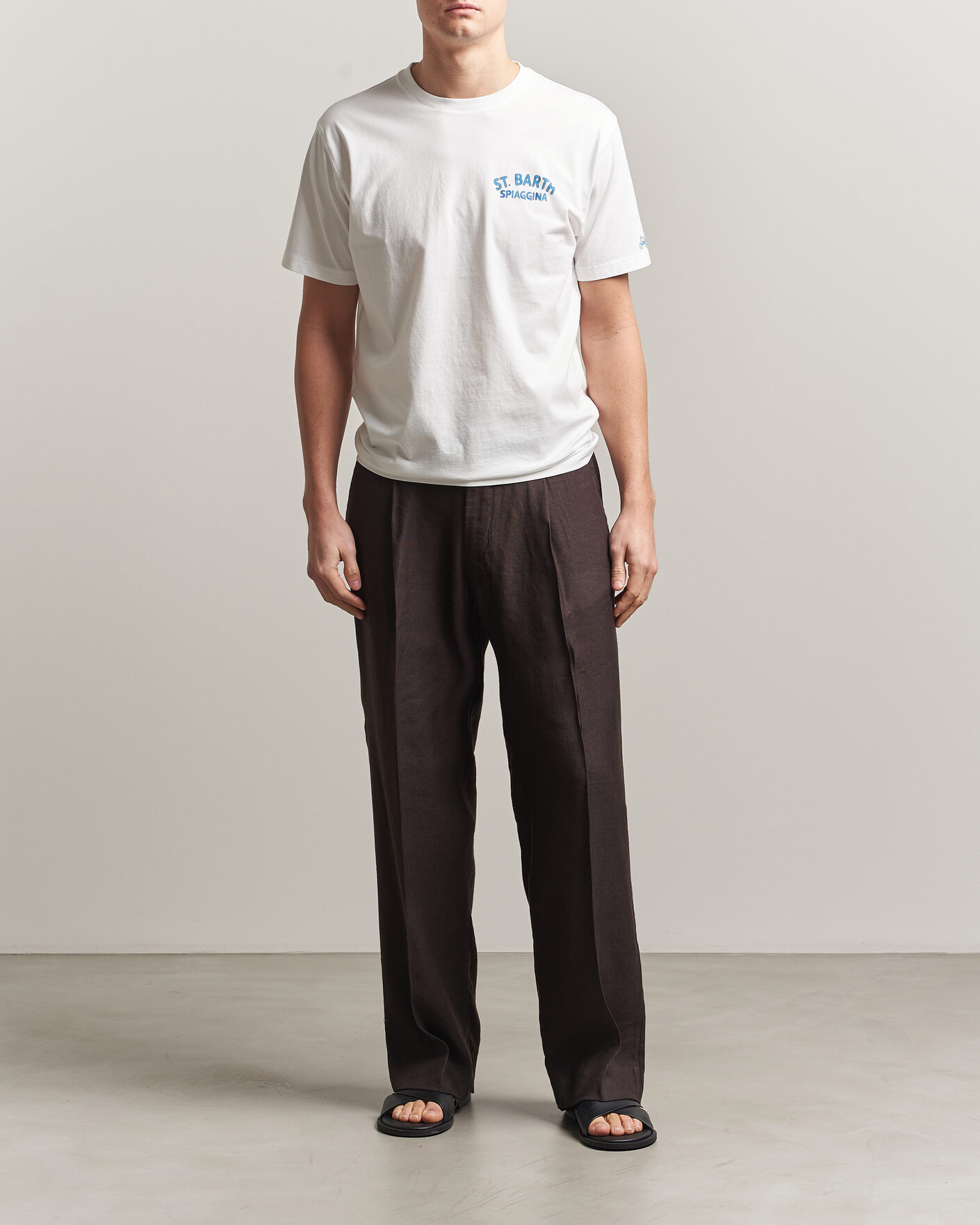 Herr | T-Shirts | MC2 Saint Barth | Back Printed Cotton T-Shirt Spiaggina