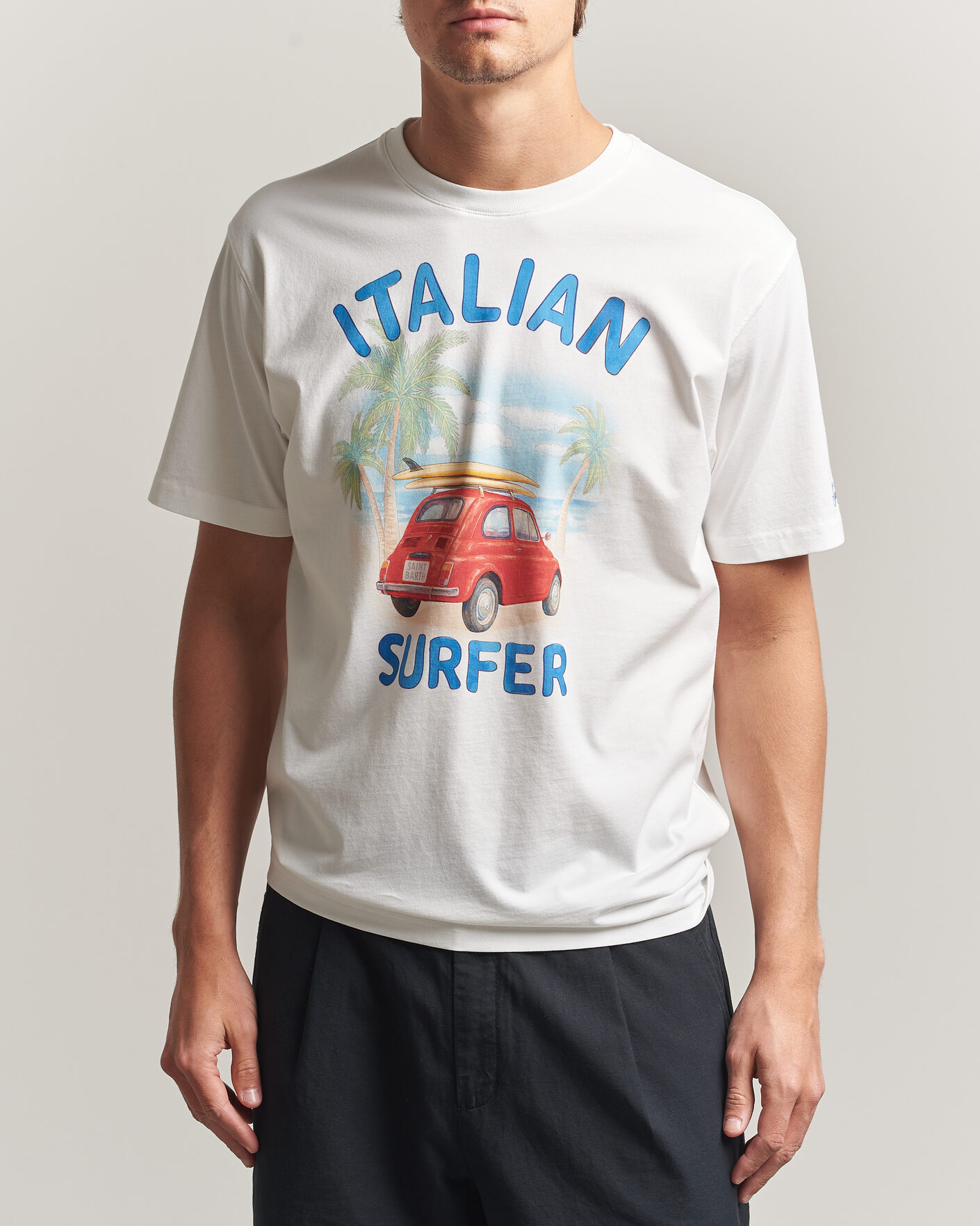 Herr | T-Shirts | MC2 Saint Barth | Printed Cotton T-Shirt Italian Surfer