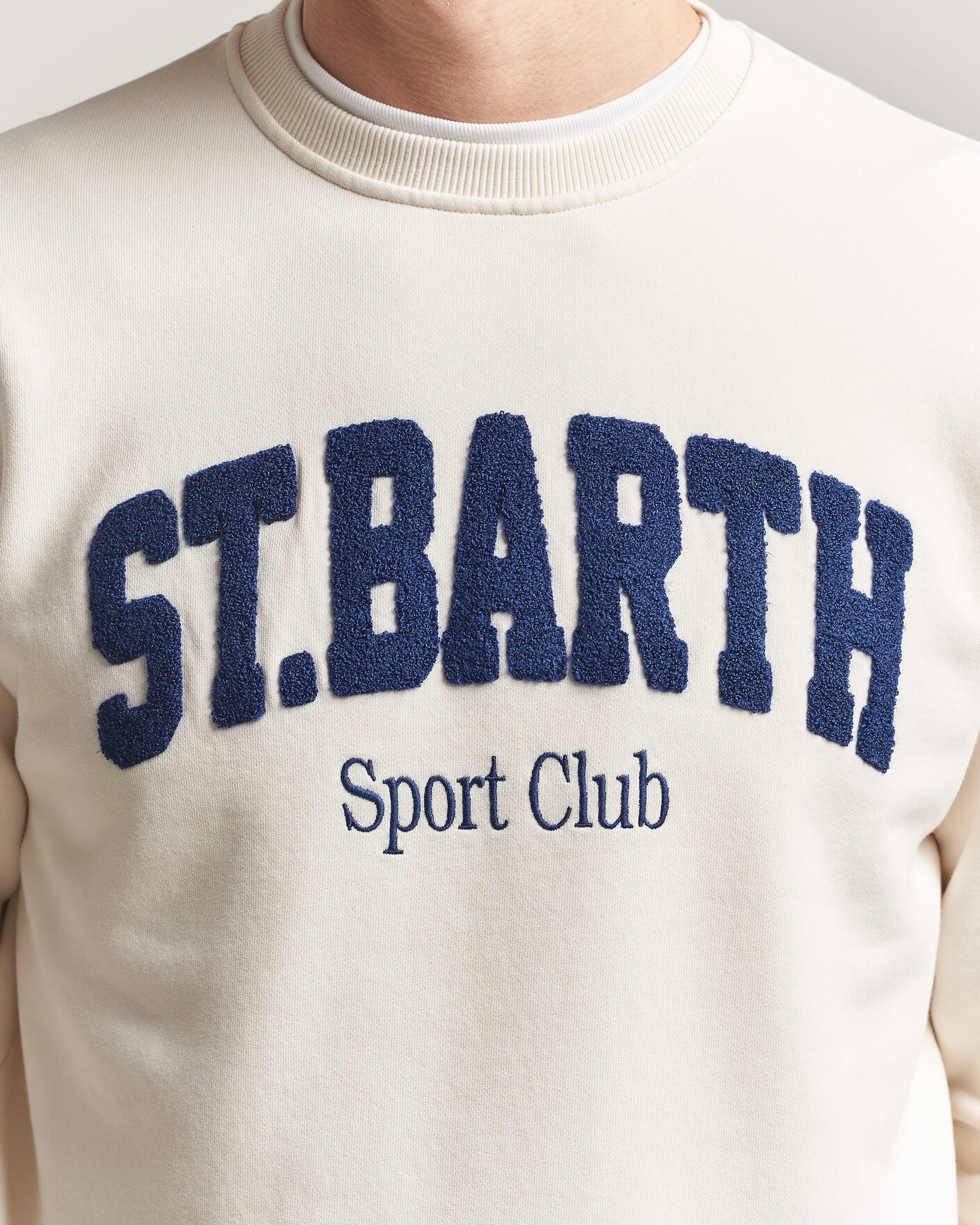 Herr | Tröjor | MC2 Saint Barth | Terry Cotton Logo Sweatshirt Off White