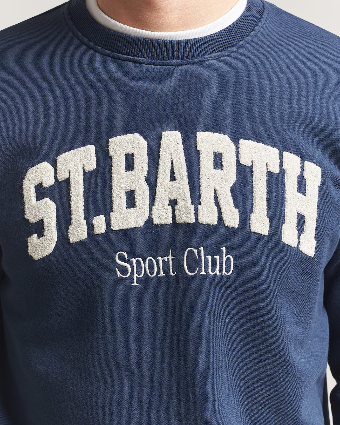 Herr | Tröjor | MC2 Saint Barth | Terry Cotton Logo Sweatshirt Navy