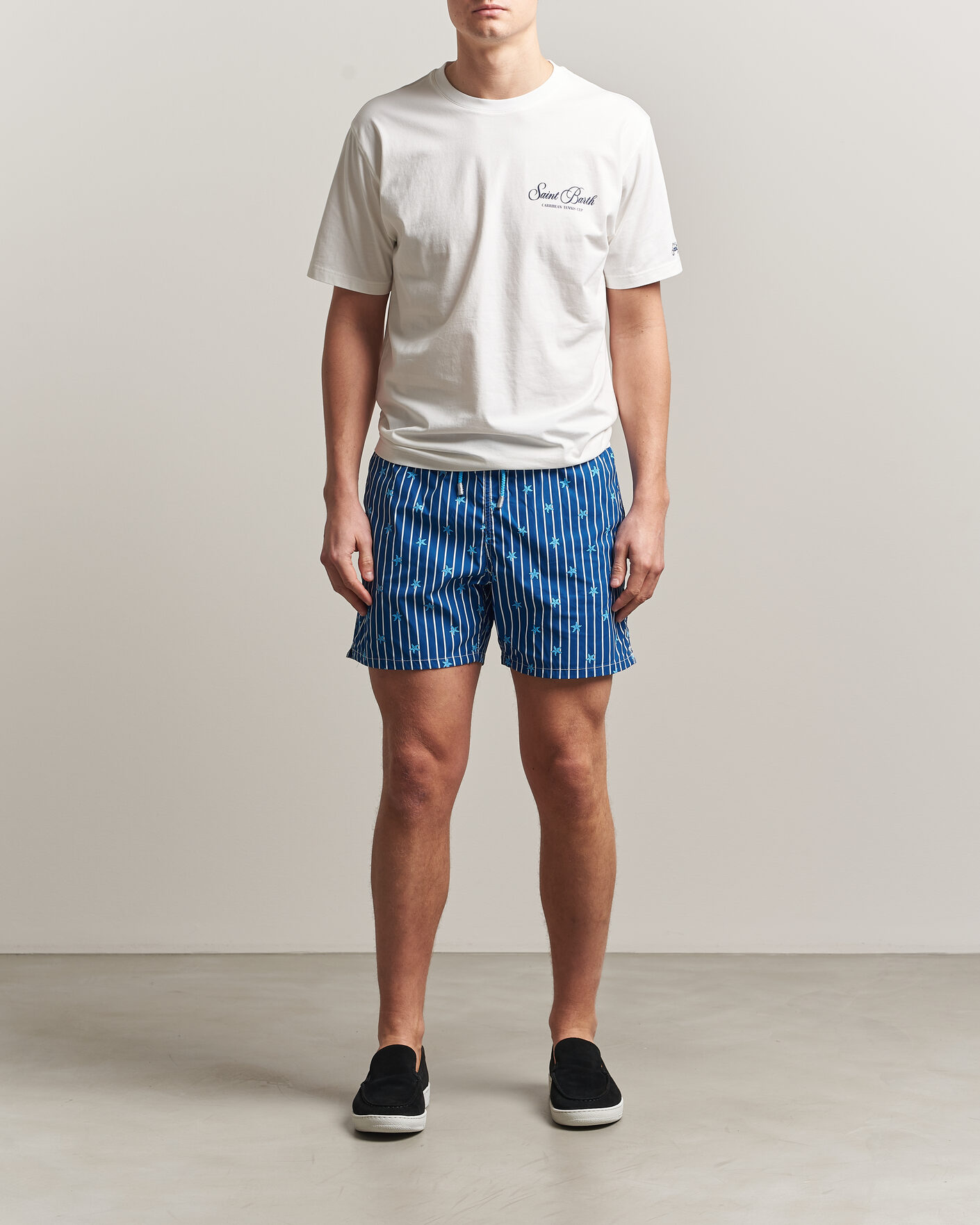 Herr | Badbyxor | MC2 Saint Barth | Printed Swim Shorts Blue Starfish