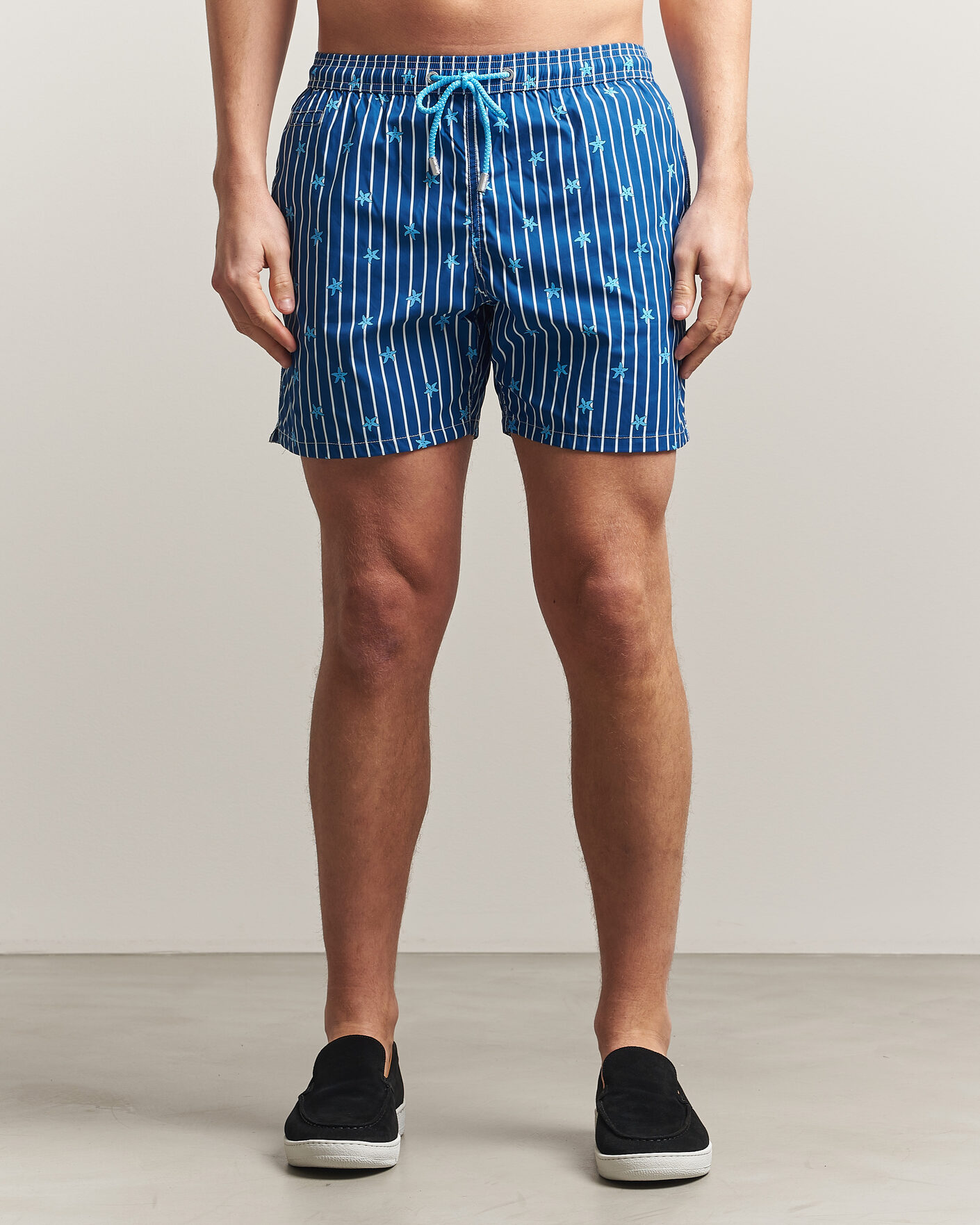 Herr | Badbyxor | MC2 Saint Barth | Printed Swim Shorts Blue Starfish