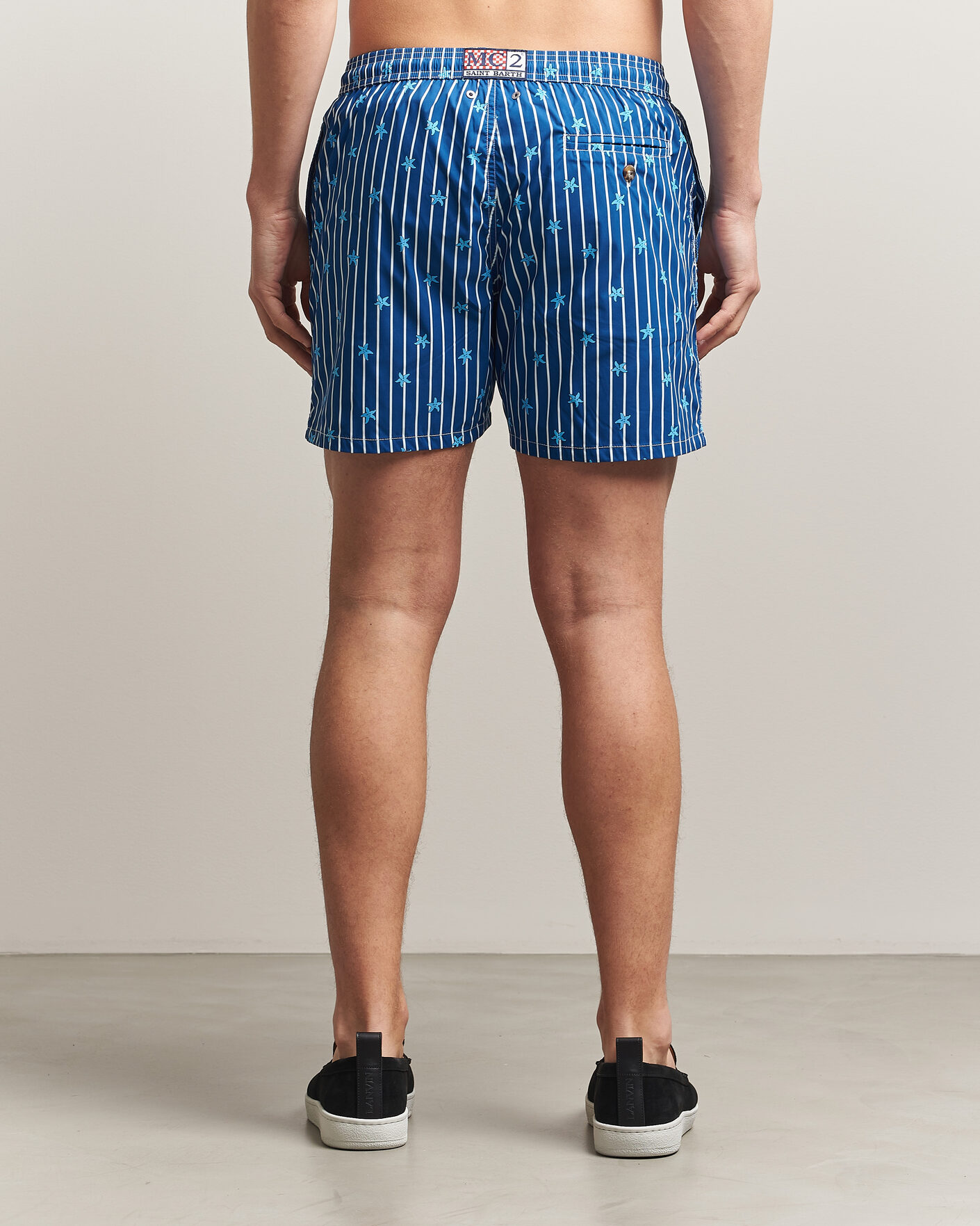 Herr | Badbyxor | MC2 Saint Barth | Printed Swim Shorts Blue Starfish