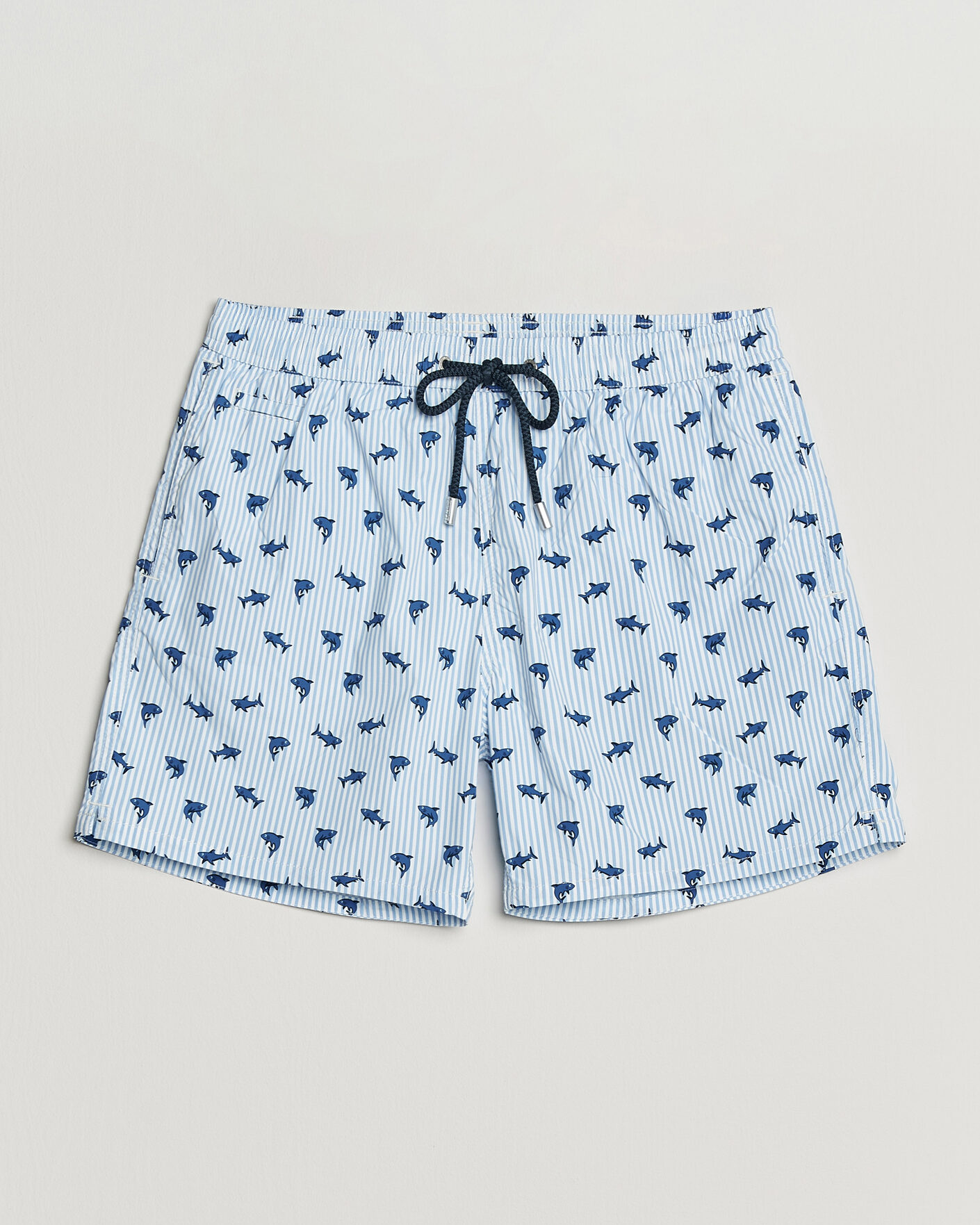 Herr | Badbyxor | MC2 Saint Barth | Printed Swim Shorts Blue Sharks