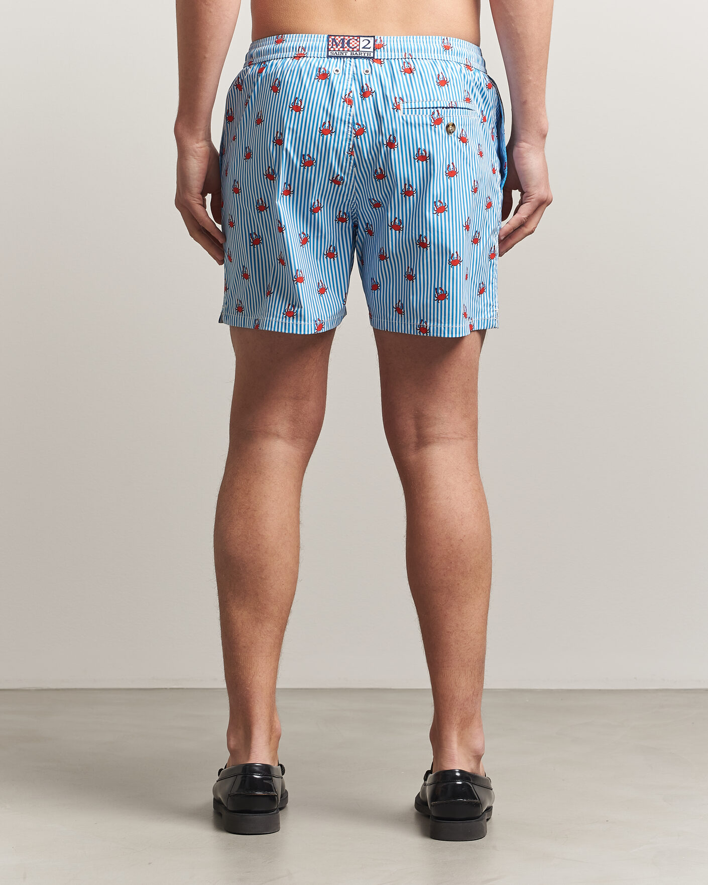 Herr | Badbyxor | MC2 Saint Barth | Printed Swim Shorts Blue Crabs
