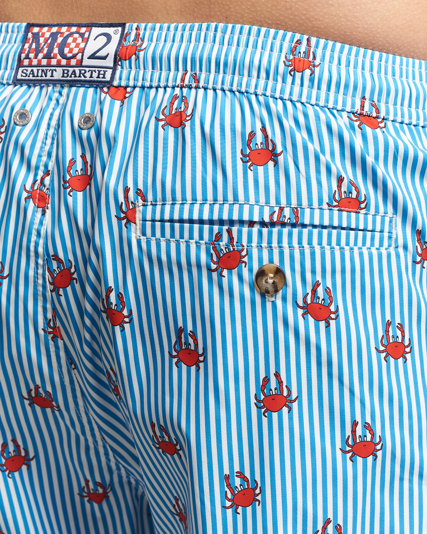 Herr | Badbyxor | MC2 Saint Barth | Printed Swim Shorts Blue Crabs