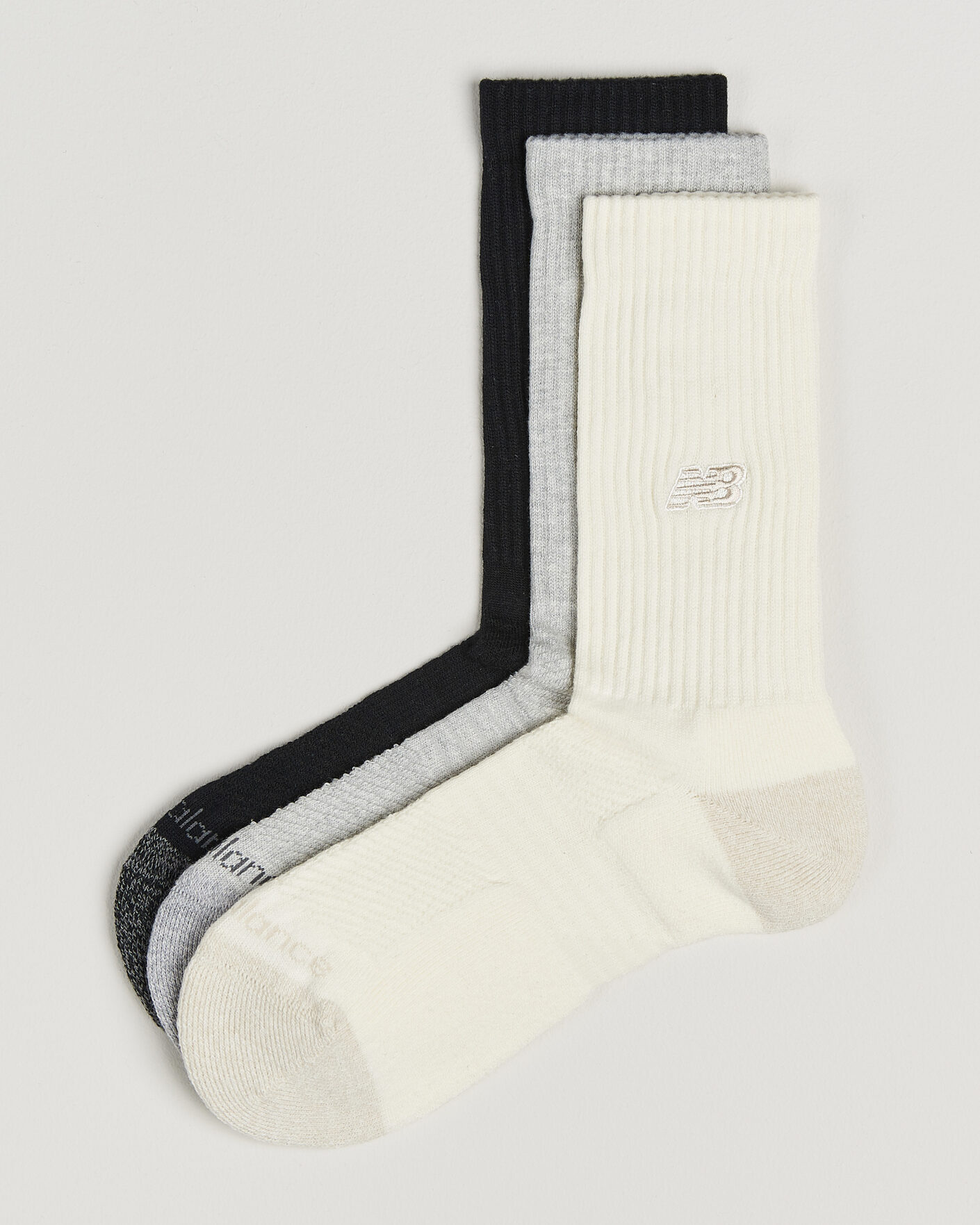 Herr | Underkläder | New Balance | 3-Pack Active Premium Crew Socks Black/White/Grey