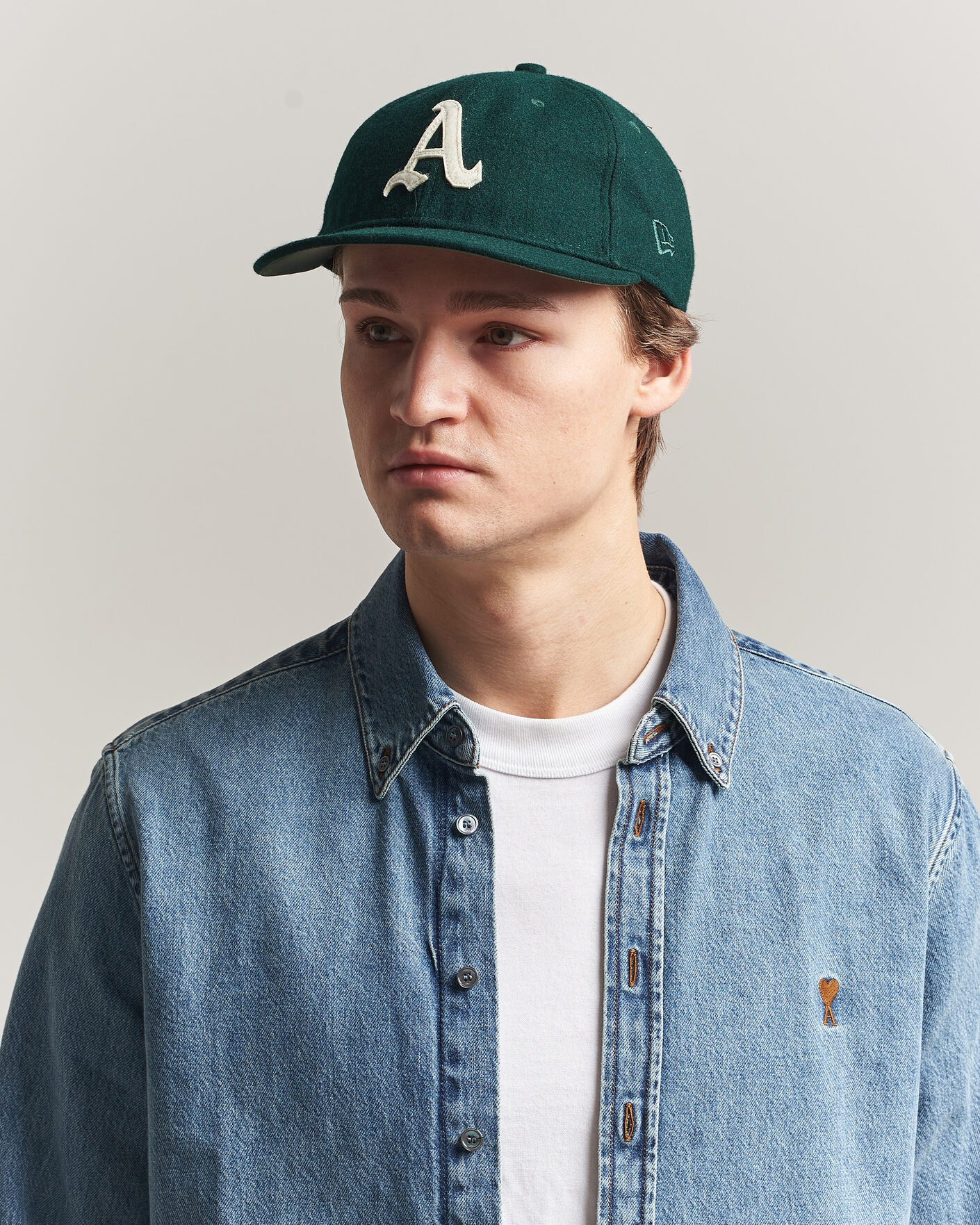 Herr | Hattar & kepsar | New Era | Retro Crown 9Fifty Melton Wool Cap Oakland Athletics