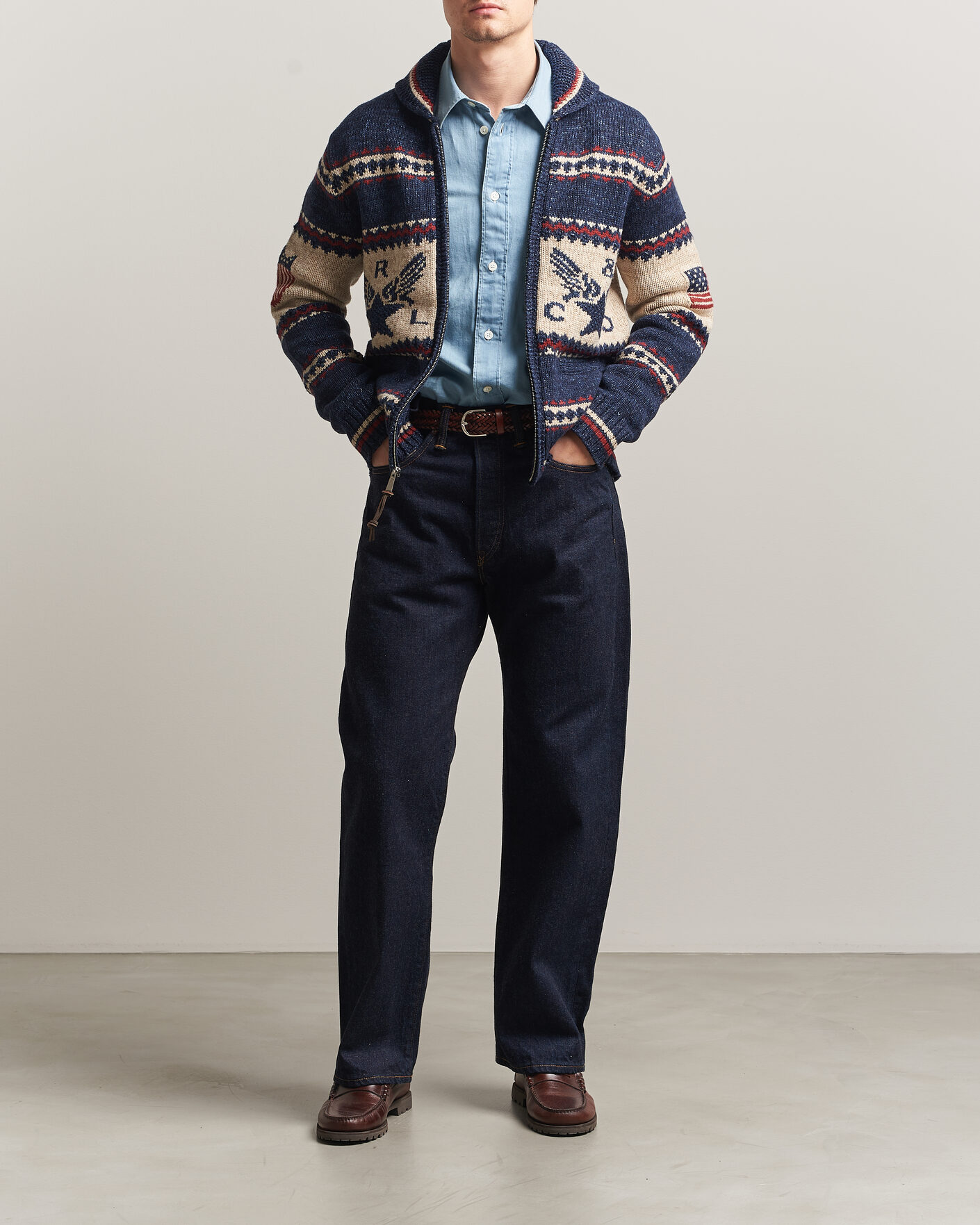 Herr | Jeans | RRL | Vintage Fit 5-Pocket Denim East/West Rinse