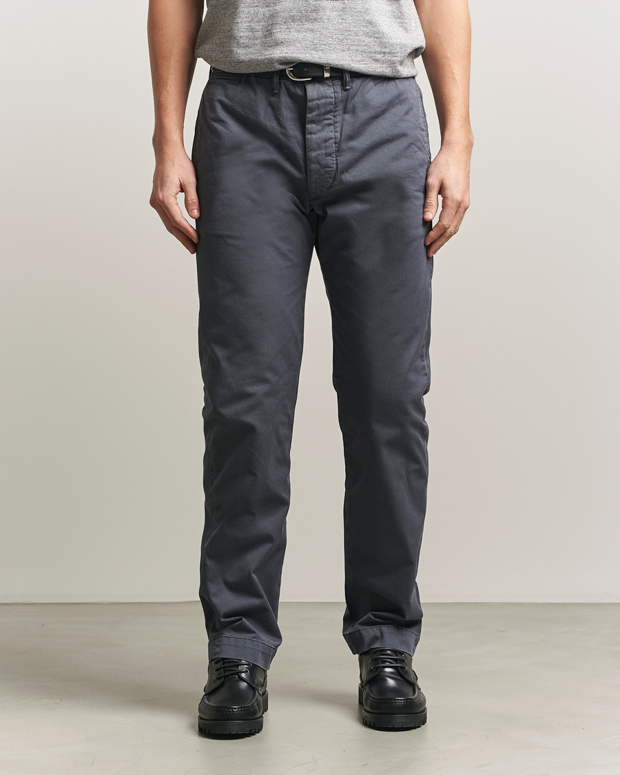 Herr | Byxor | RRL | Officers Flat Pants Navy