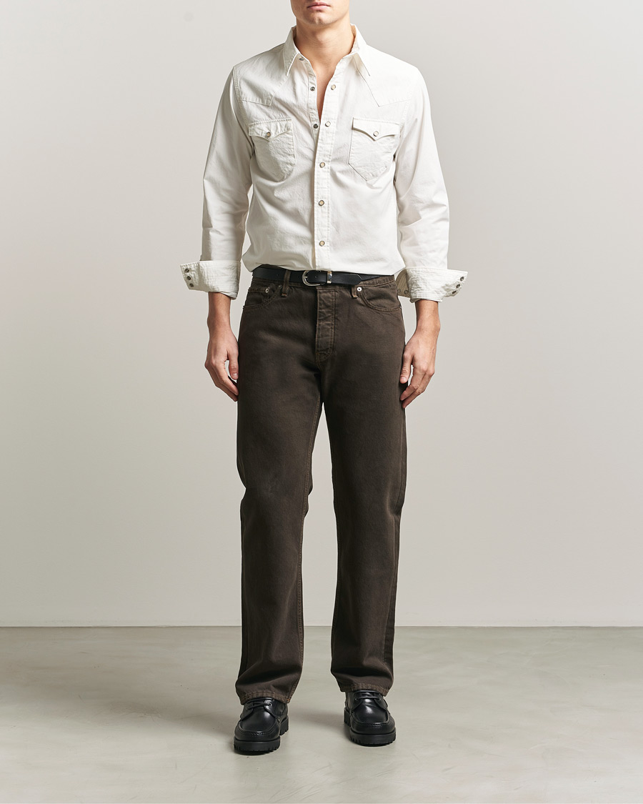 Herr | Skjortor | RRL | Buffalo Western Shirt White