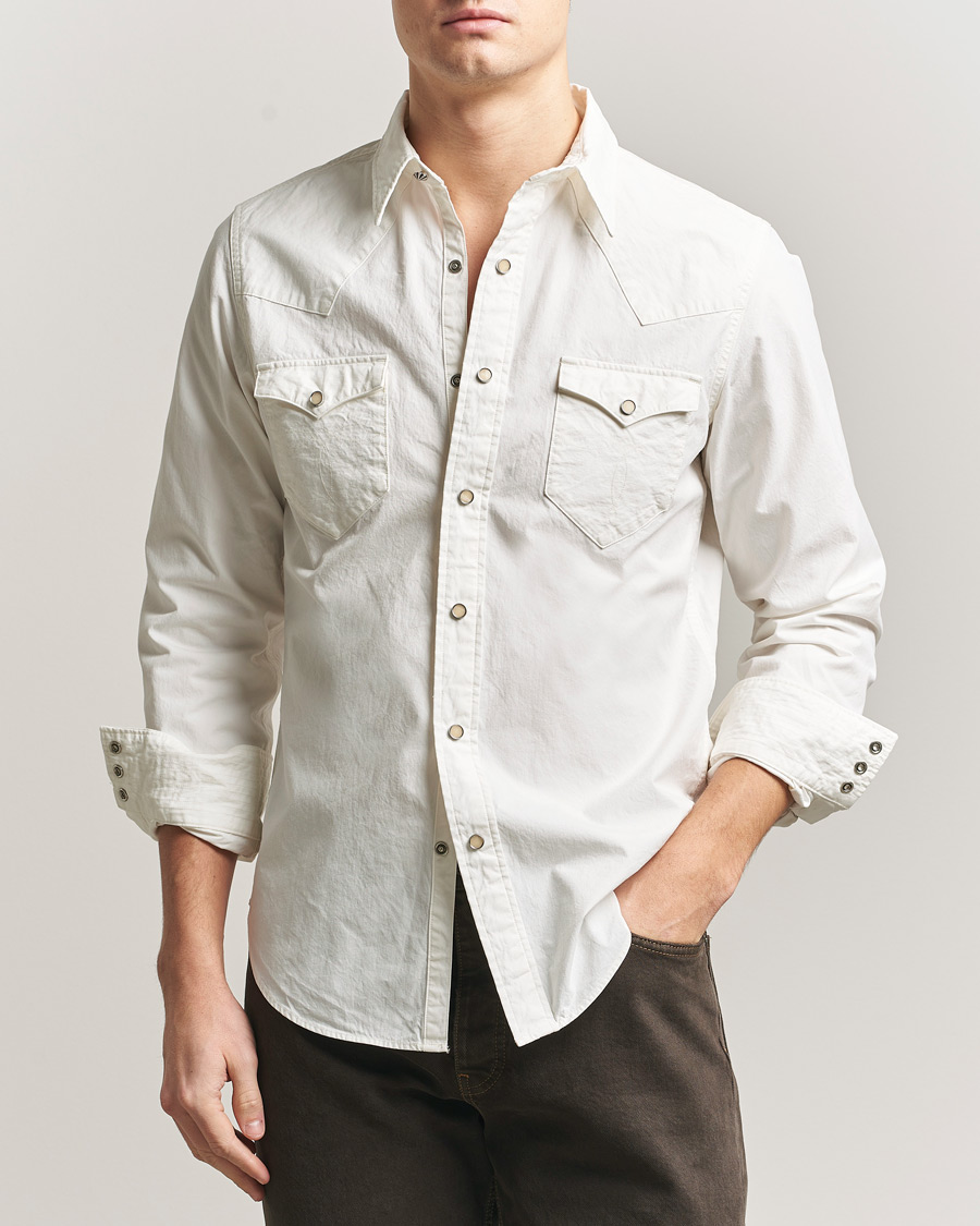 Herr | Skjortor | RRL | Buffalo Western Shirt White