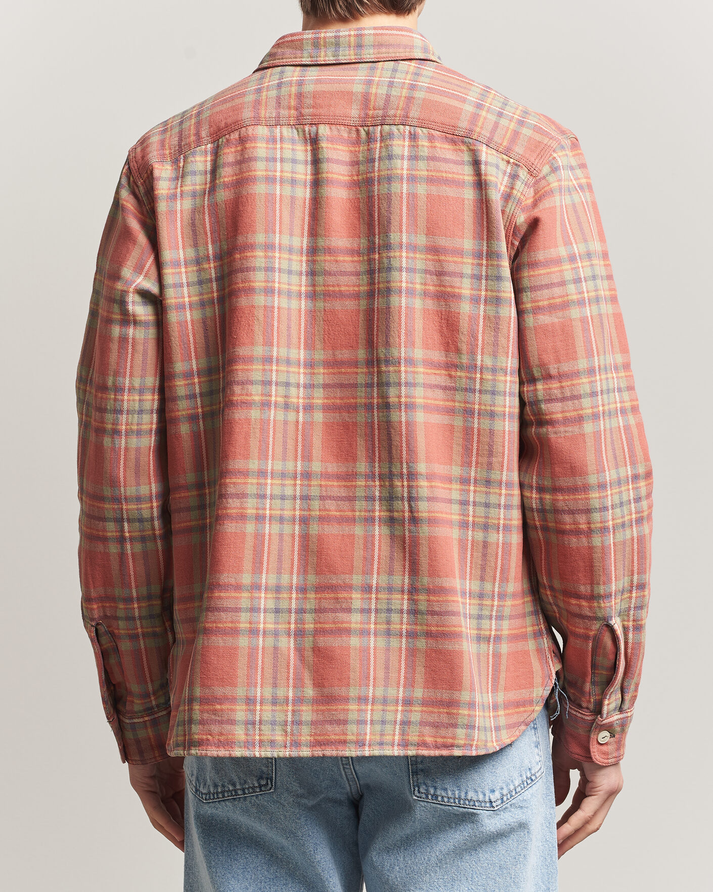 Herr | Skjortor | RRL | Cameron Double Pocket Shirt Red/Blue Check
