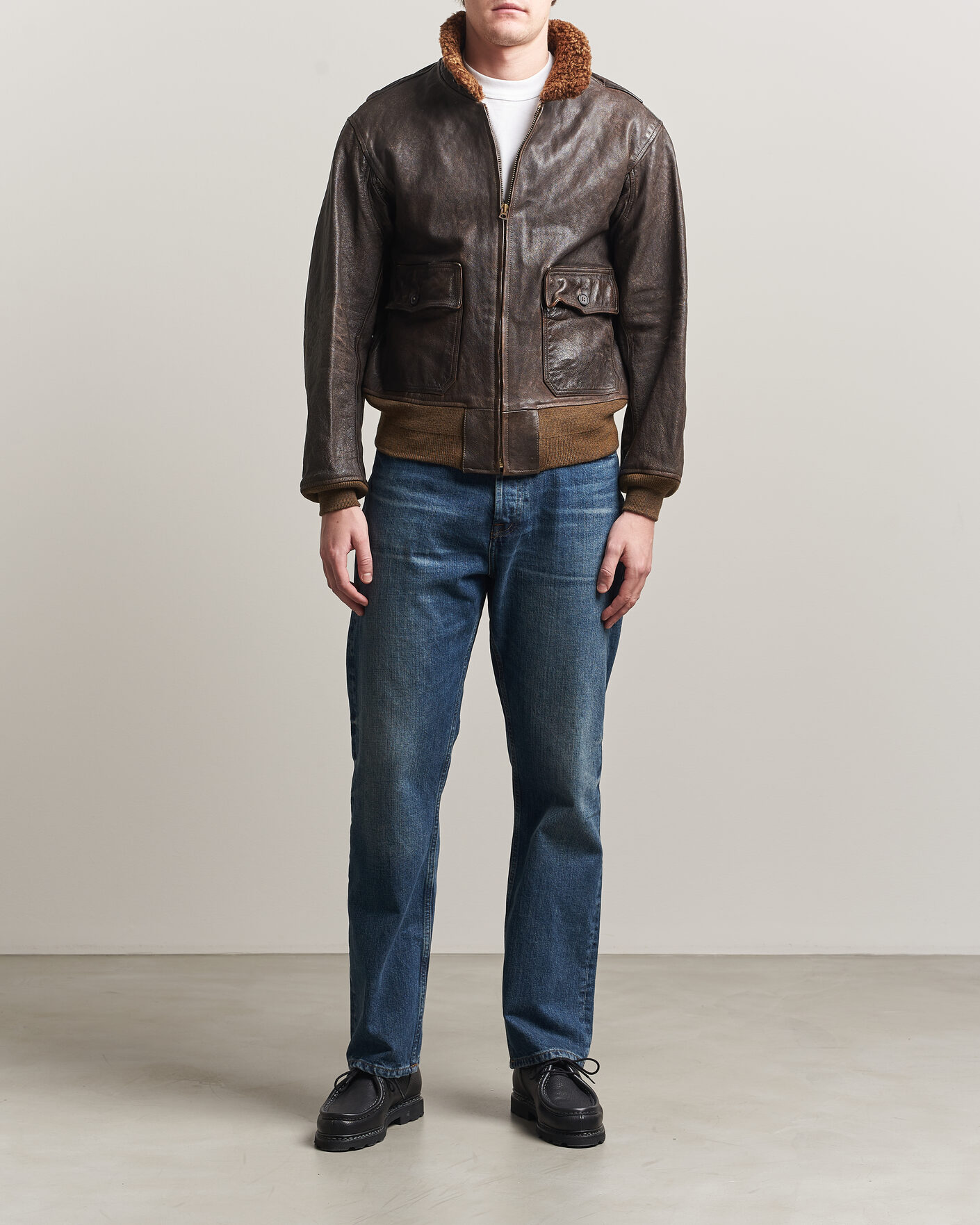 Herr | Jackor | RRL | Pratt Leather Jacket Vintage Brown