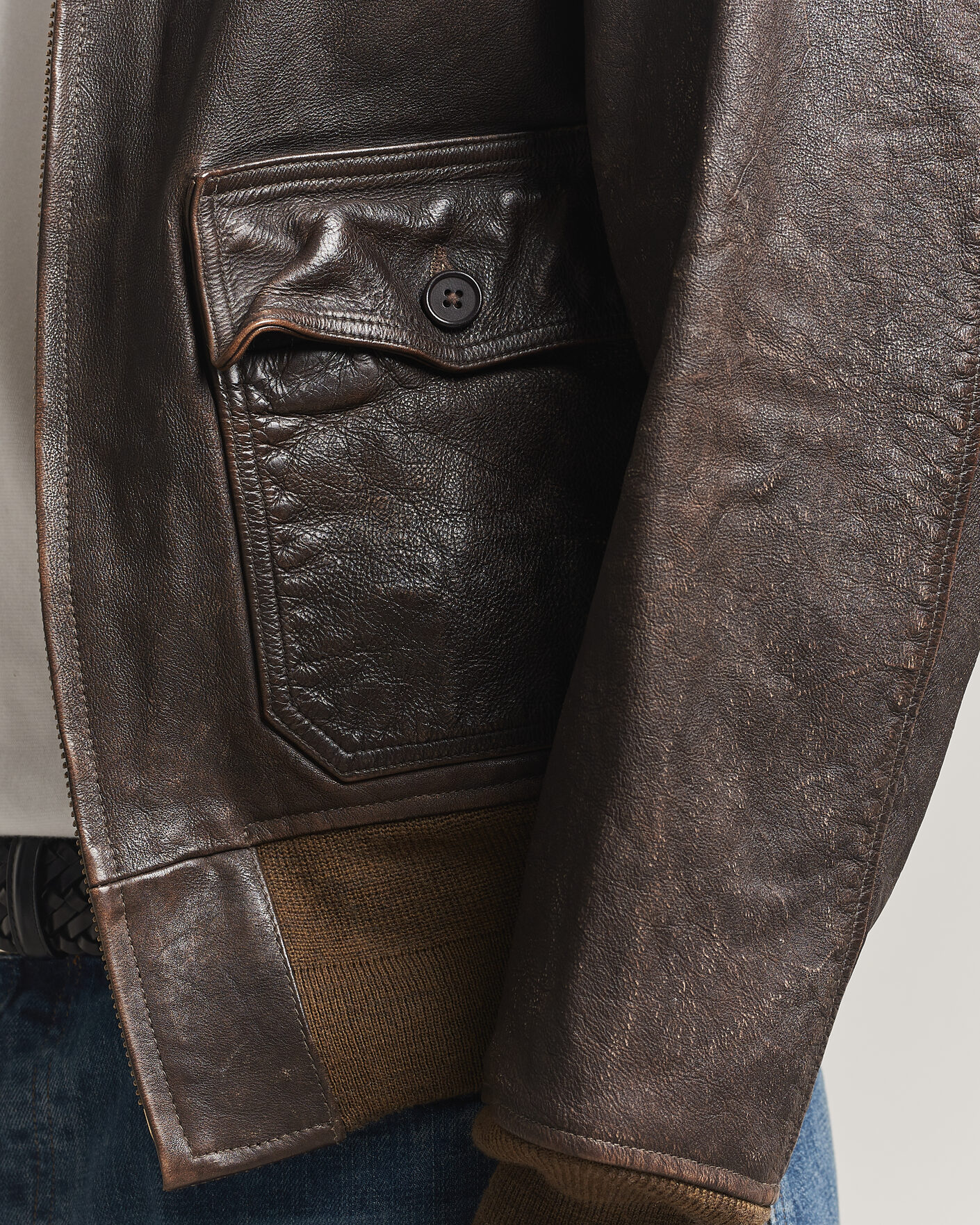 Herr | Jackor | RRL | Pratt Leather Jacket Vintage Brown