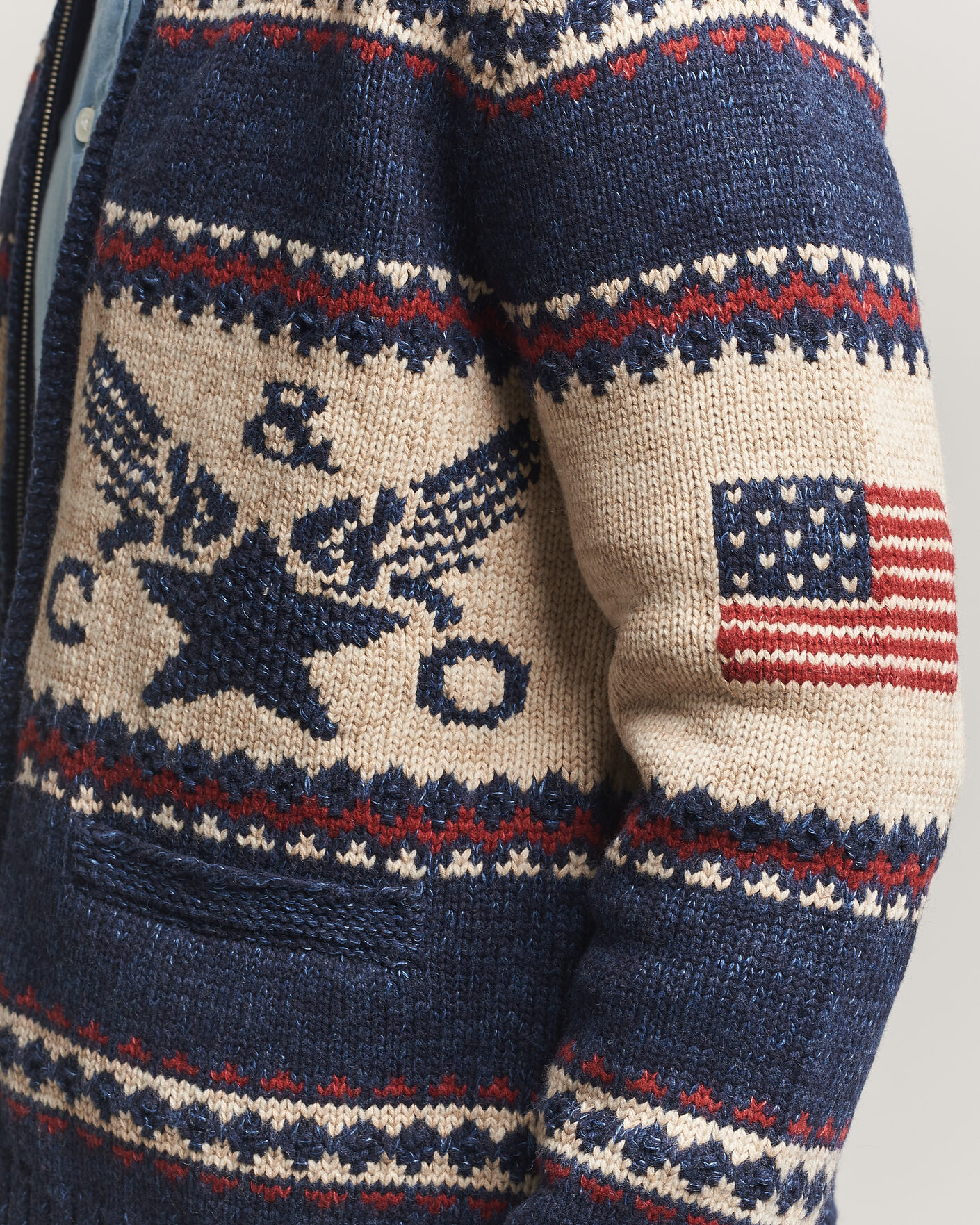 Herr | Tröjor | RRL | Jacquard Shawl Cardigan Indigo