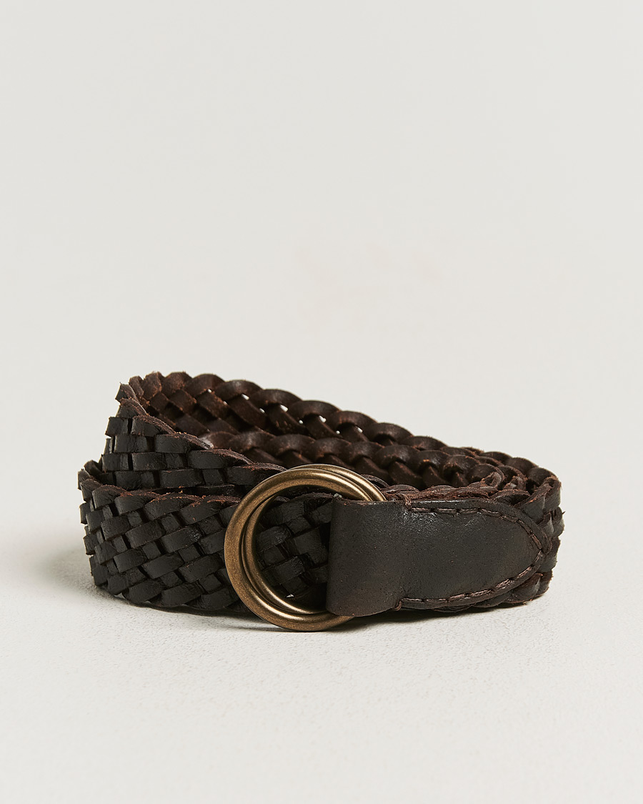 Herr | Bälten | RRL | Braided Belt Dark Brown