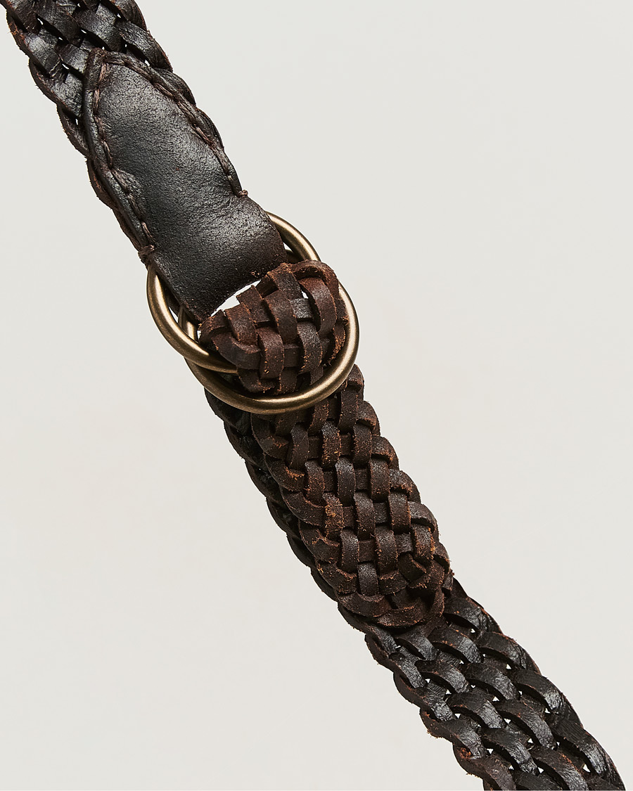 Herr | Bälten | RRL | Braided Belt Dark Brown
