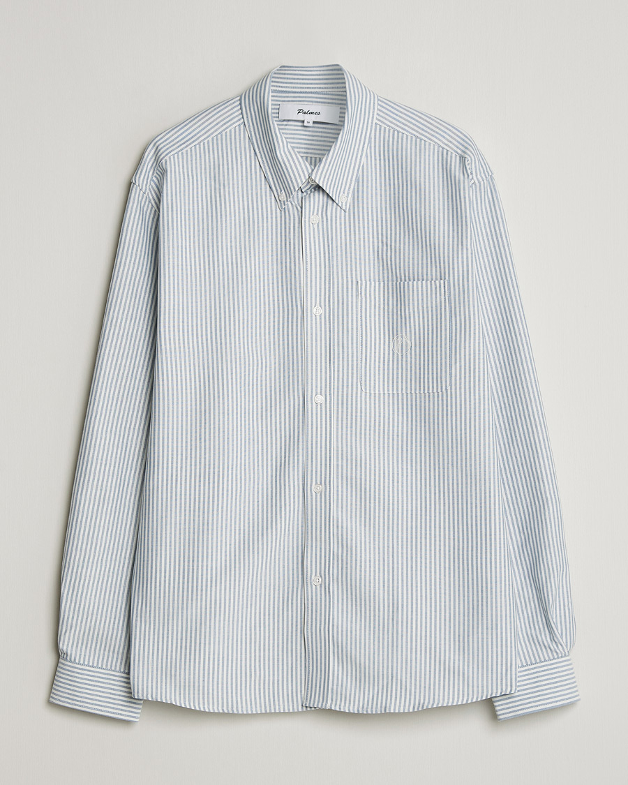 Herr | Skjortor | Palmes | Deuce Oxford Shirt Light Blue Stripe