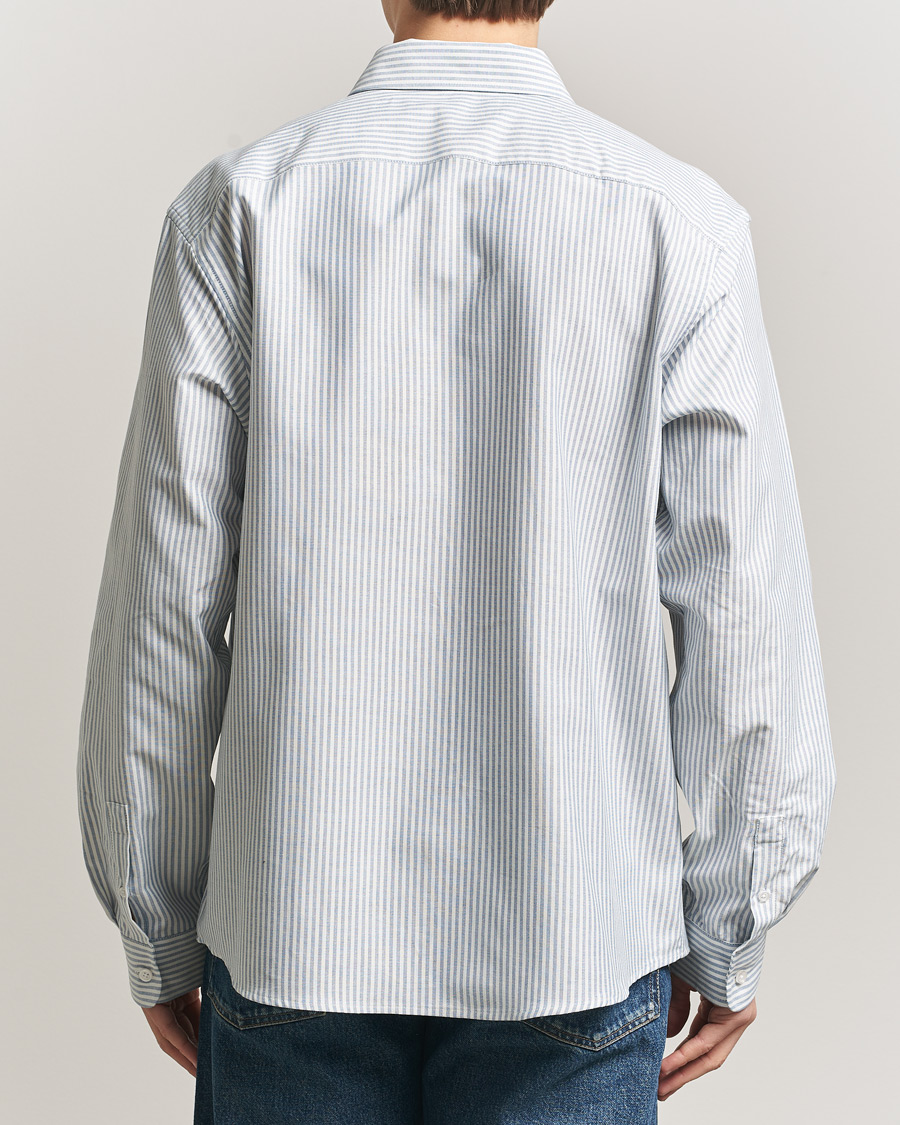 Herr | Skjortor | Palmes | Deuce Oxford Shirt Light Blue Stripe