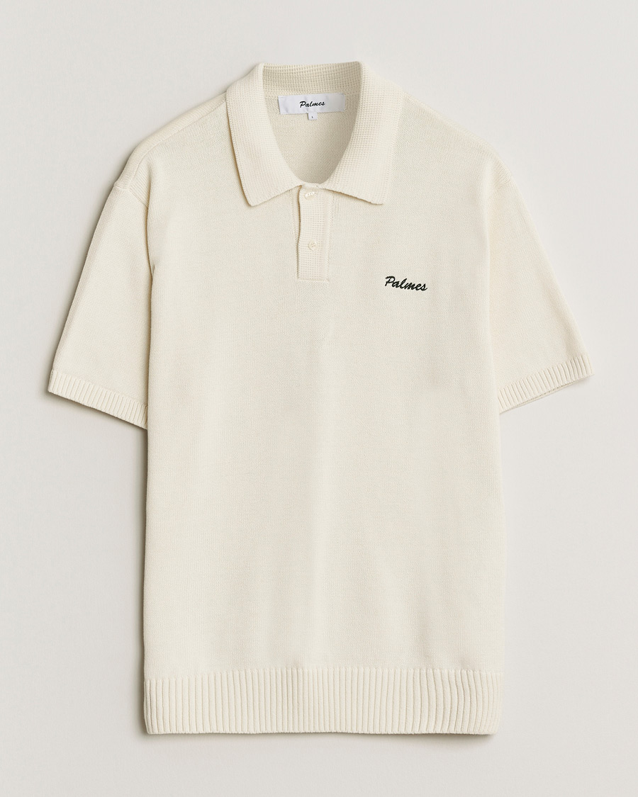 Herr | Pikéer | Palmes | Cotton Knit Polo Off White