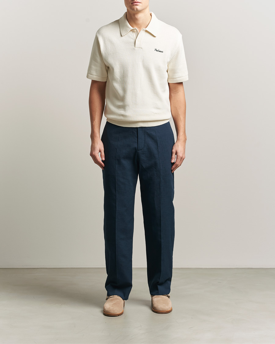 Herr | Pikéer | Palmes | Cotton Knit Polo Off White
