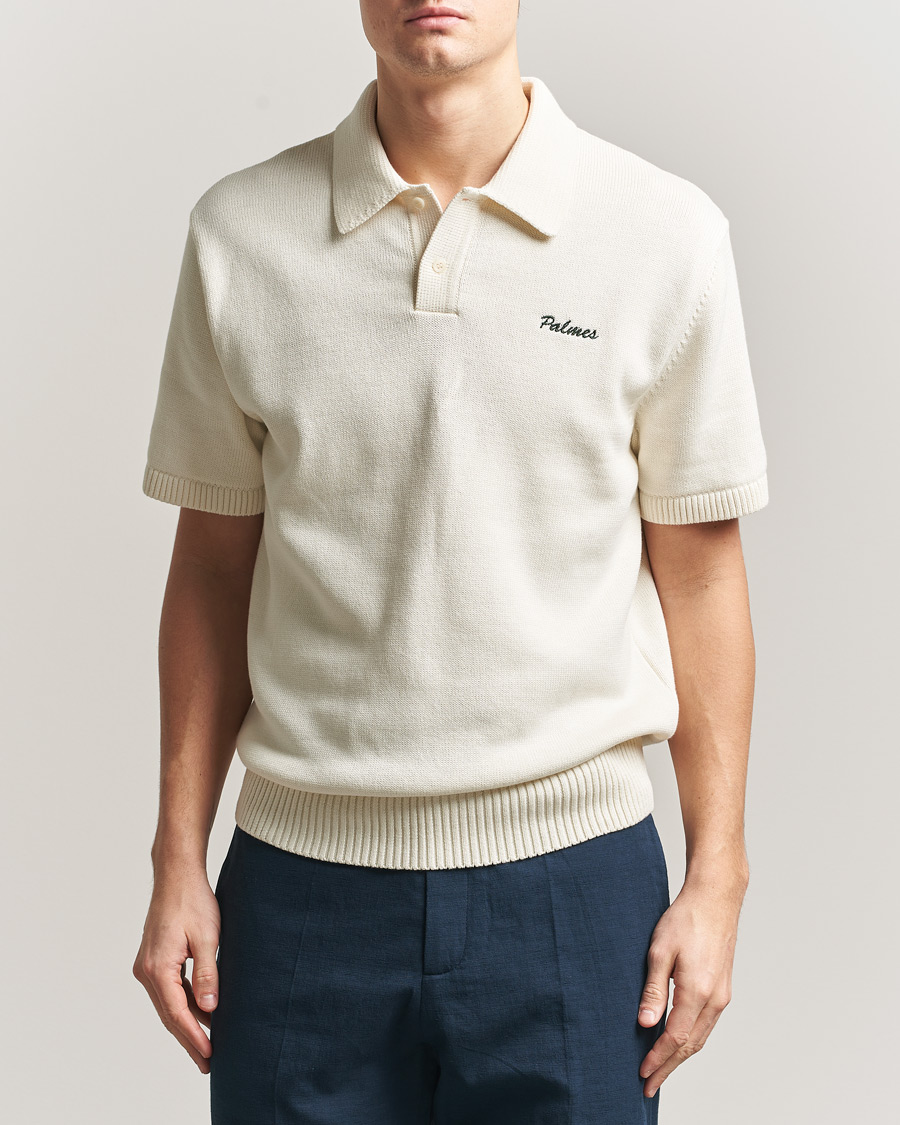 Herr | Pikéer | Palmes | Cotton Knit Polo Off White