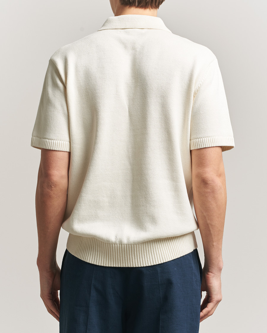 Herr | Pikéer | Palmes | Cotton Knit Polo Off White