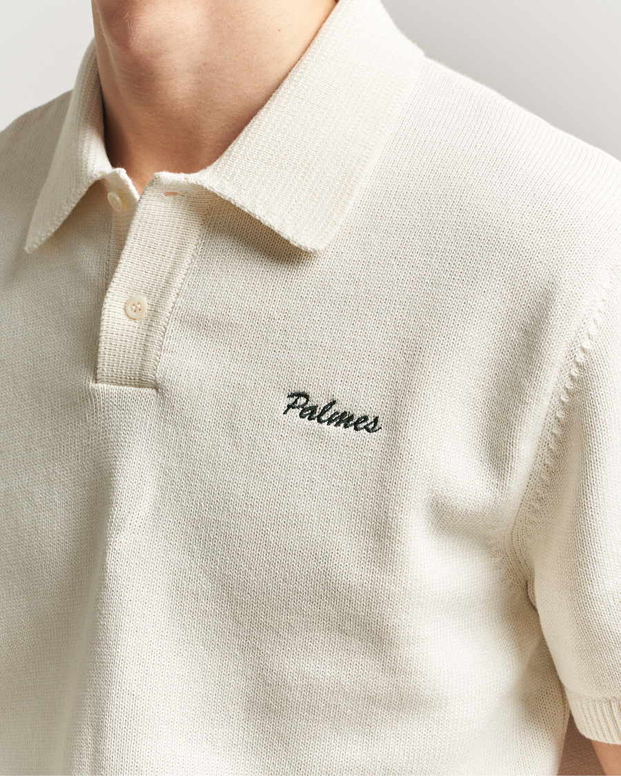 Herr | Pikéer | Palmes | Cotton Knit Polo Off White